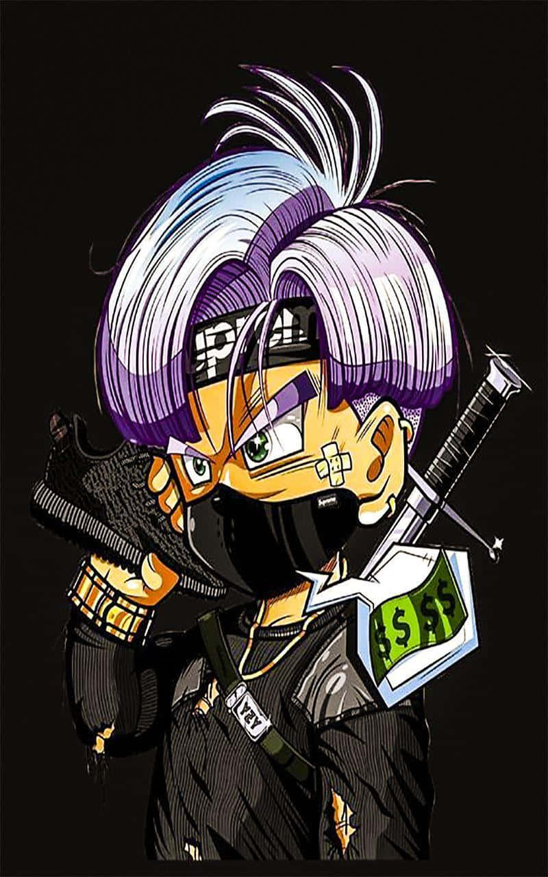 Hood Cartoon, anime character, purple hair, HD Phone Wallpaper