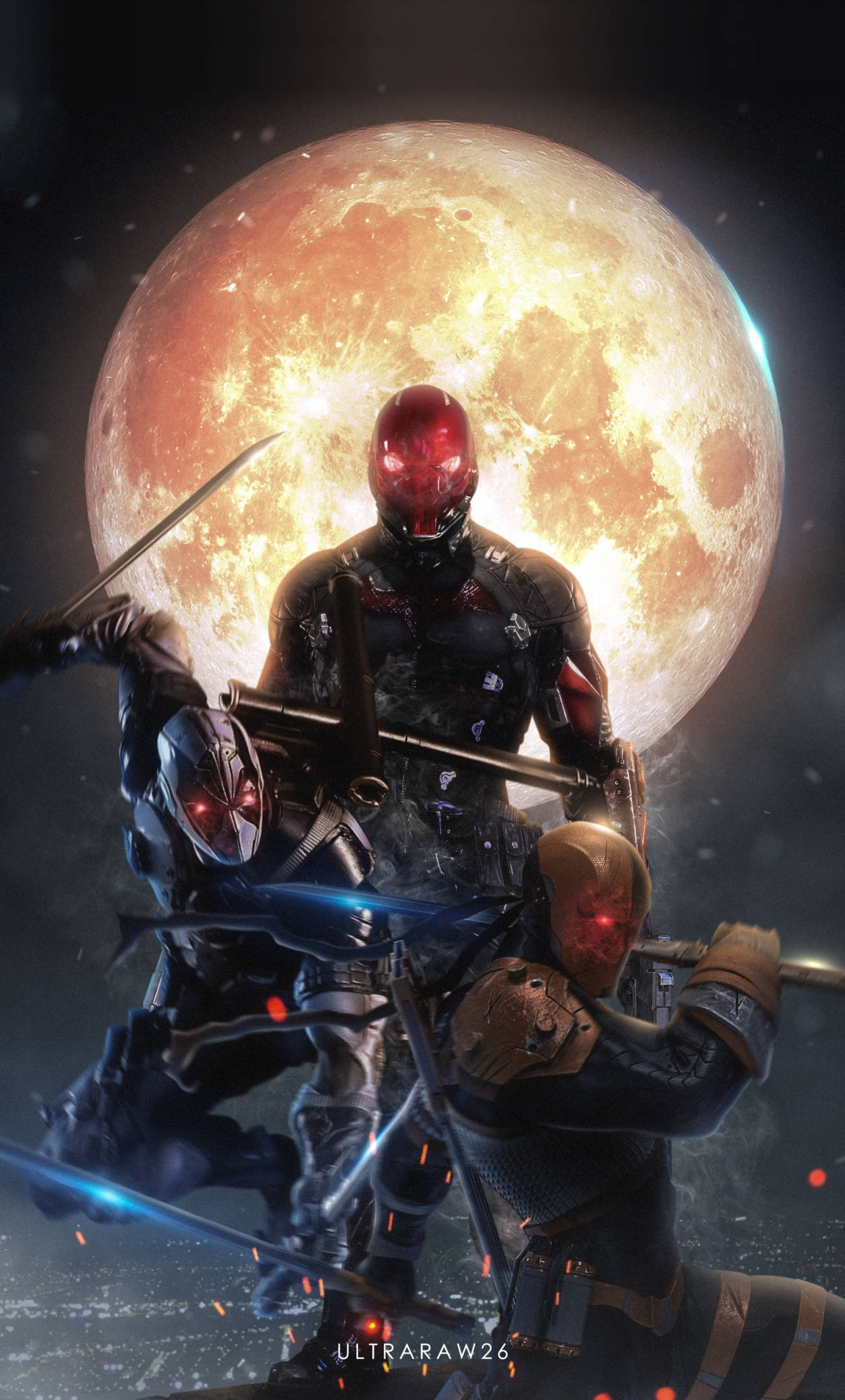 Hood, masked warriors, dark armor, Full HD Phone Wallpaper