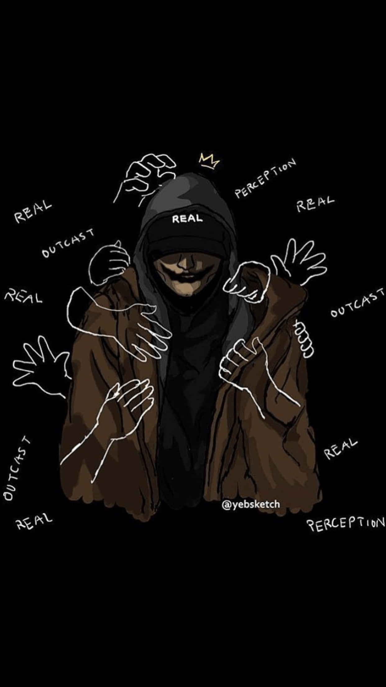 dope gangster, Break the rules, not the law, hooded figure, Full HD Phone Wallpaper