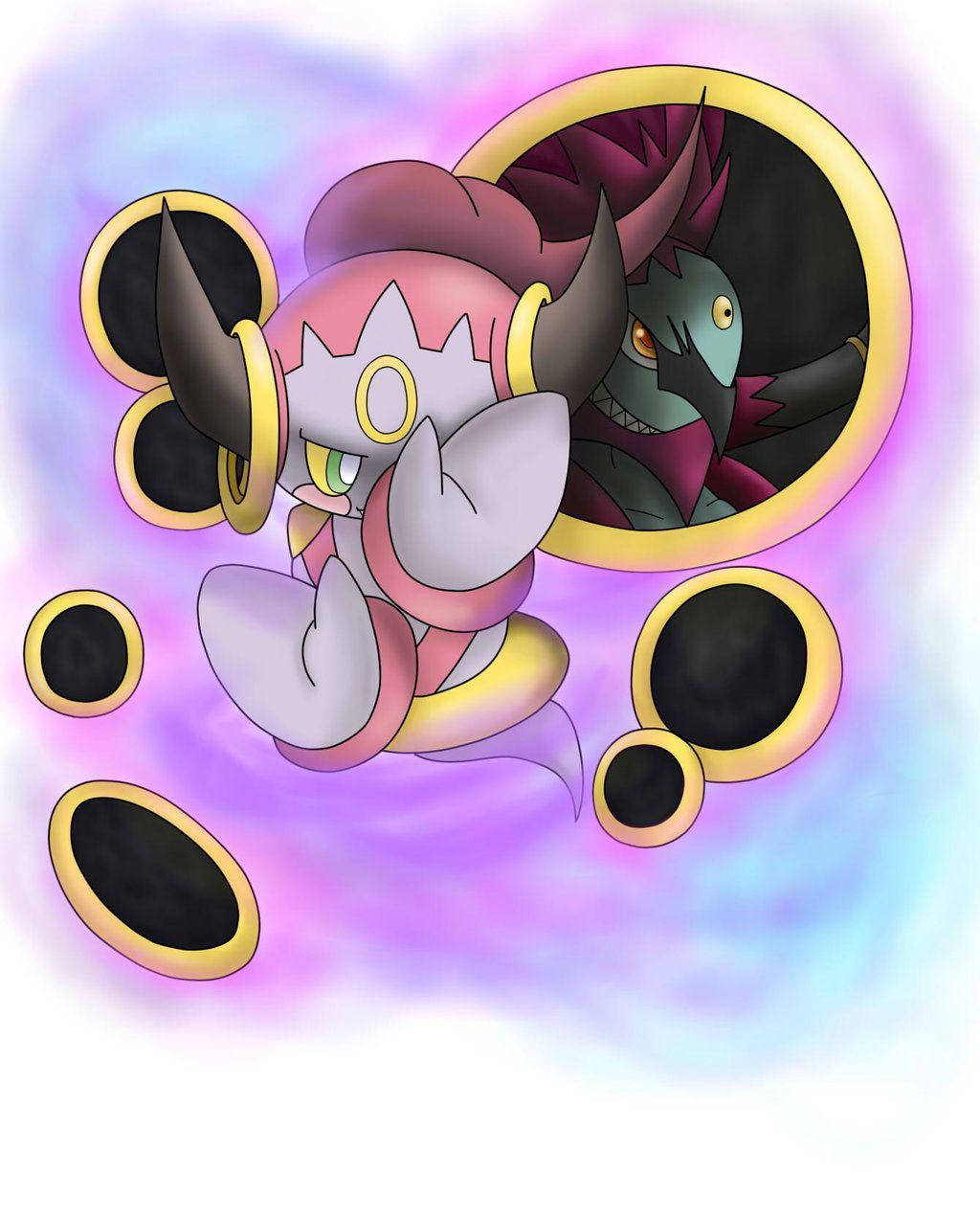 Hoopa, pink, gray, SD Phone Wallpaper
