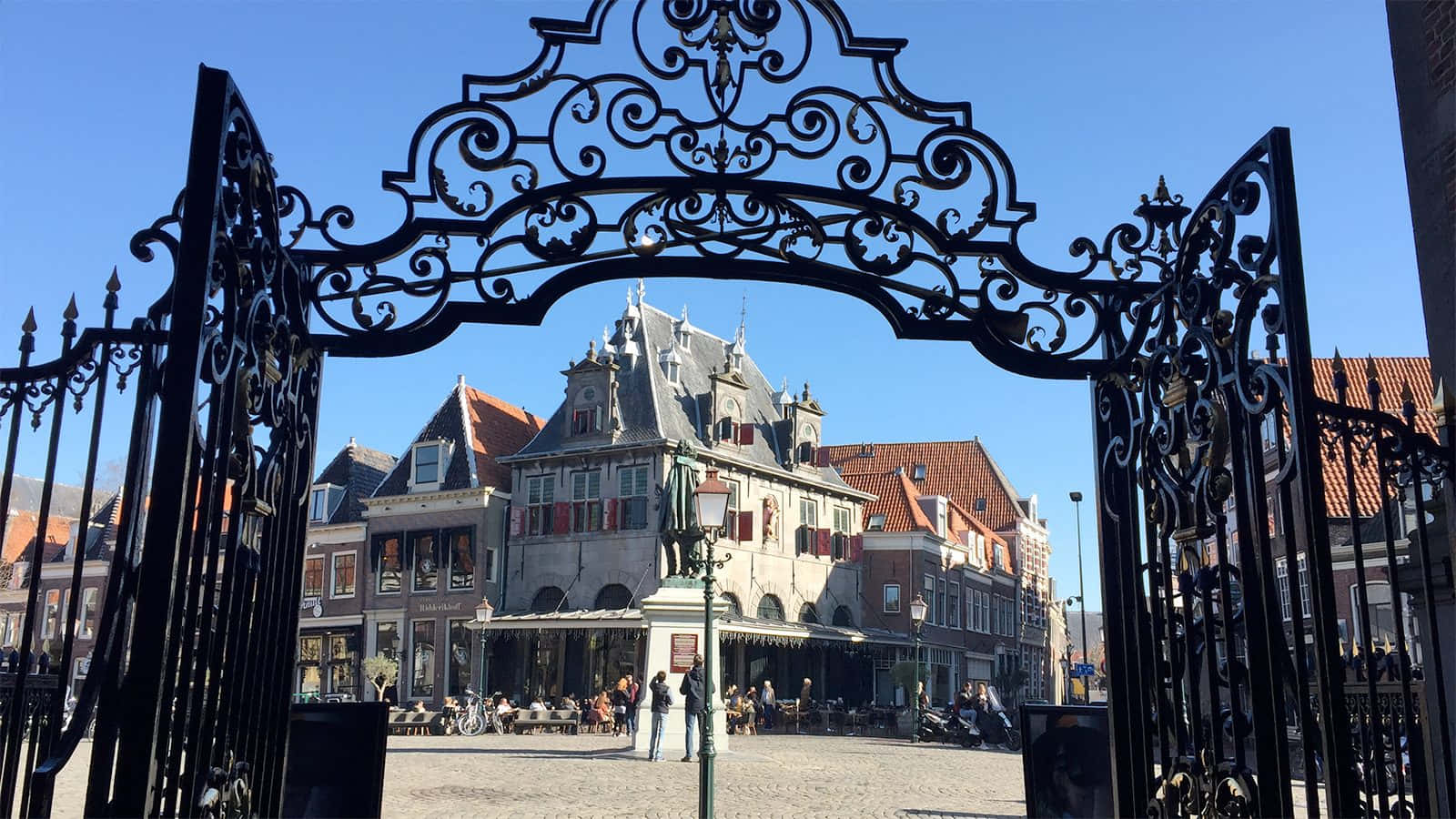 Hoorn, historic city center, iron gate, HD Desktop Wallpaper