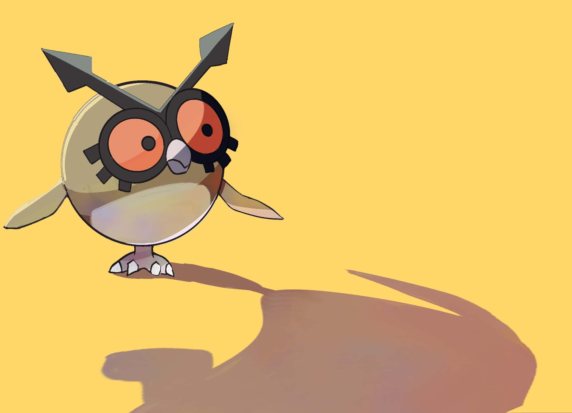 Hoothoot, owl, arrowhead ears, Full HD Desktop Wallpaper