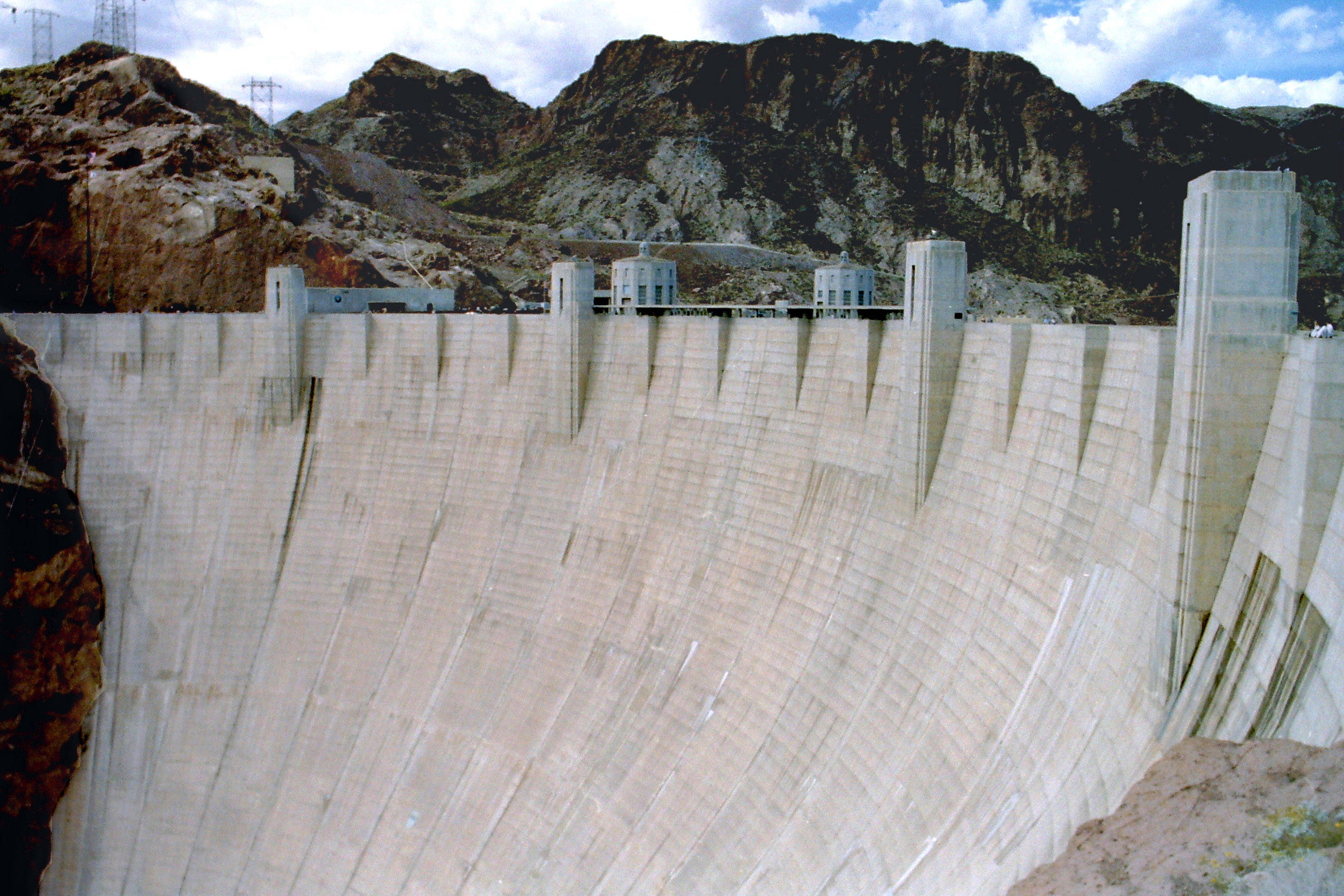 Hoover Dam, curved architecture, canyon, Full HD Desktop Wallpaper