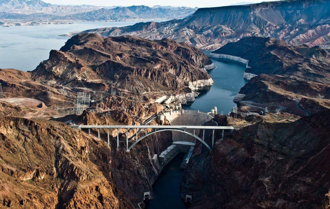 Hoover Dam, mountain landscape, deep canyon, SD Desktop Wallpaper