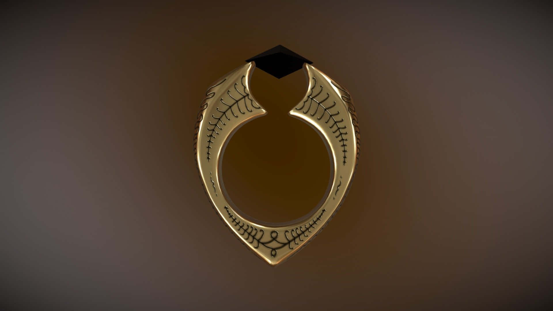Horcrux, golden ring, intricate black stitching patterns, Full HD Desktop Wallpaper