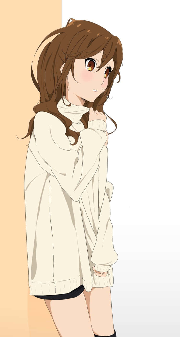 Hori Kyouko, brown hair, warm eyes, HD Phone Wallpaper