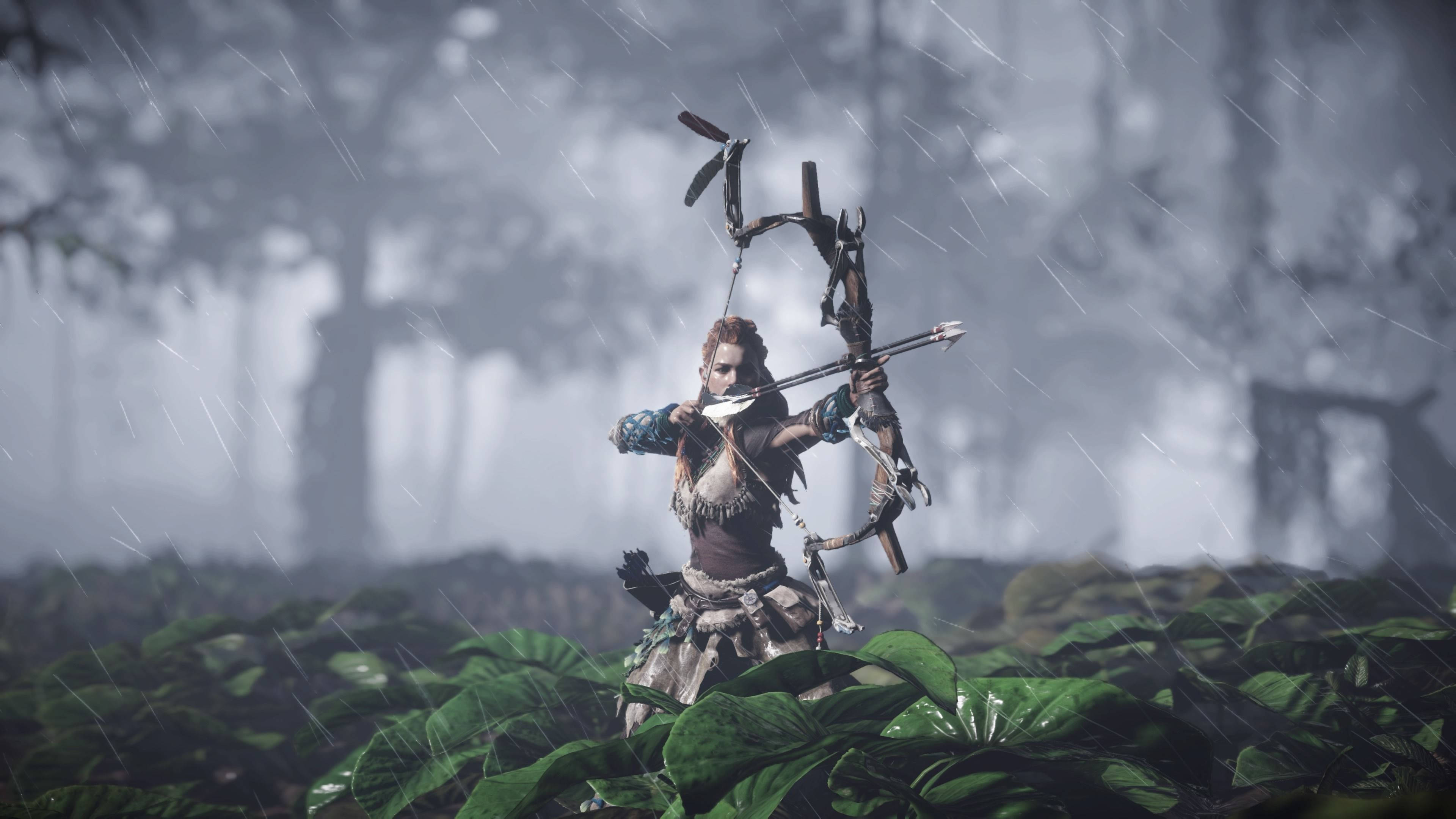 Horizon Zero Dawn, warrior woman, bow, 4K Desktop Wallpaper