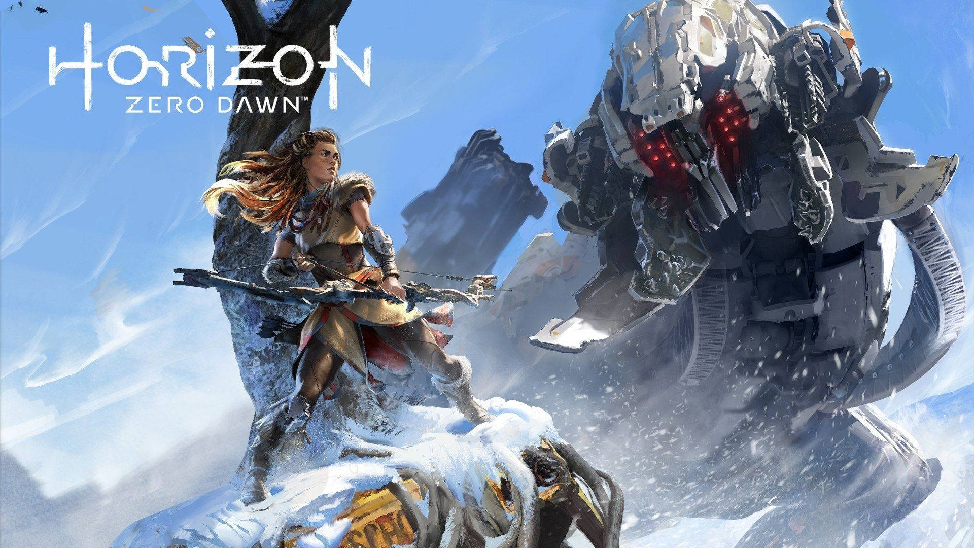Horizon Zero Dawn, warrior, flowing hair, Full HD Desktop Wallpaper