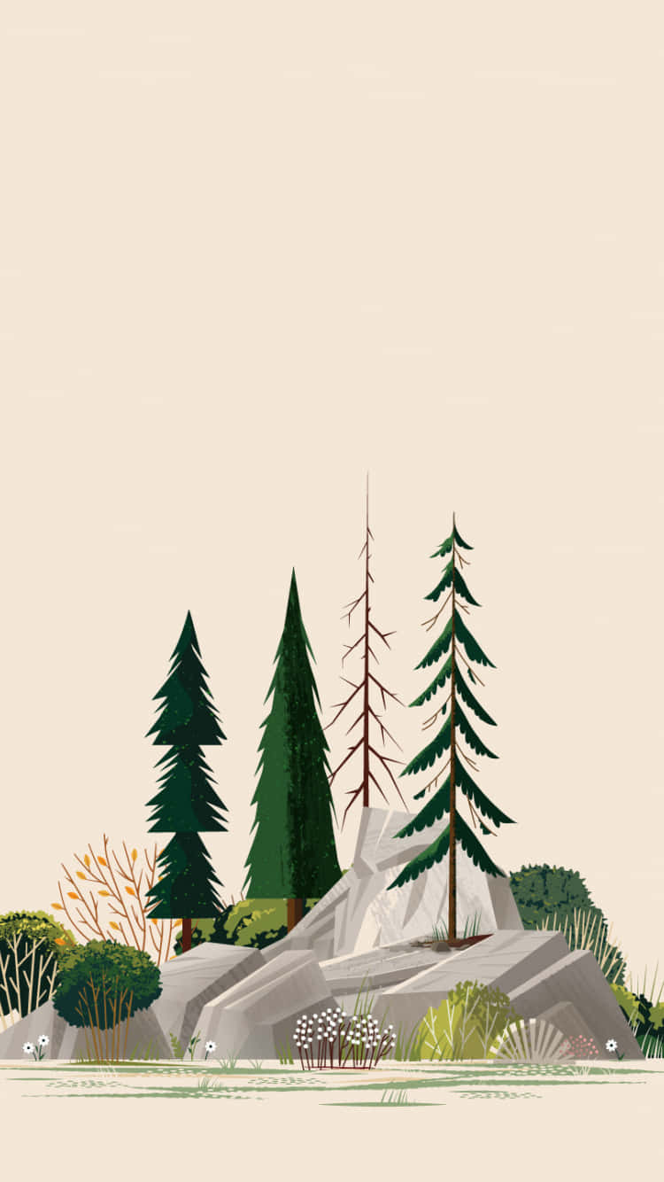 Horizon Zero Dawn, evergreens, rocky outcrops, HD Phone Wallpaper