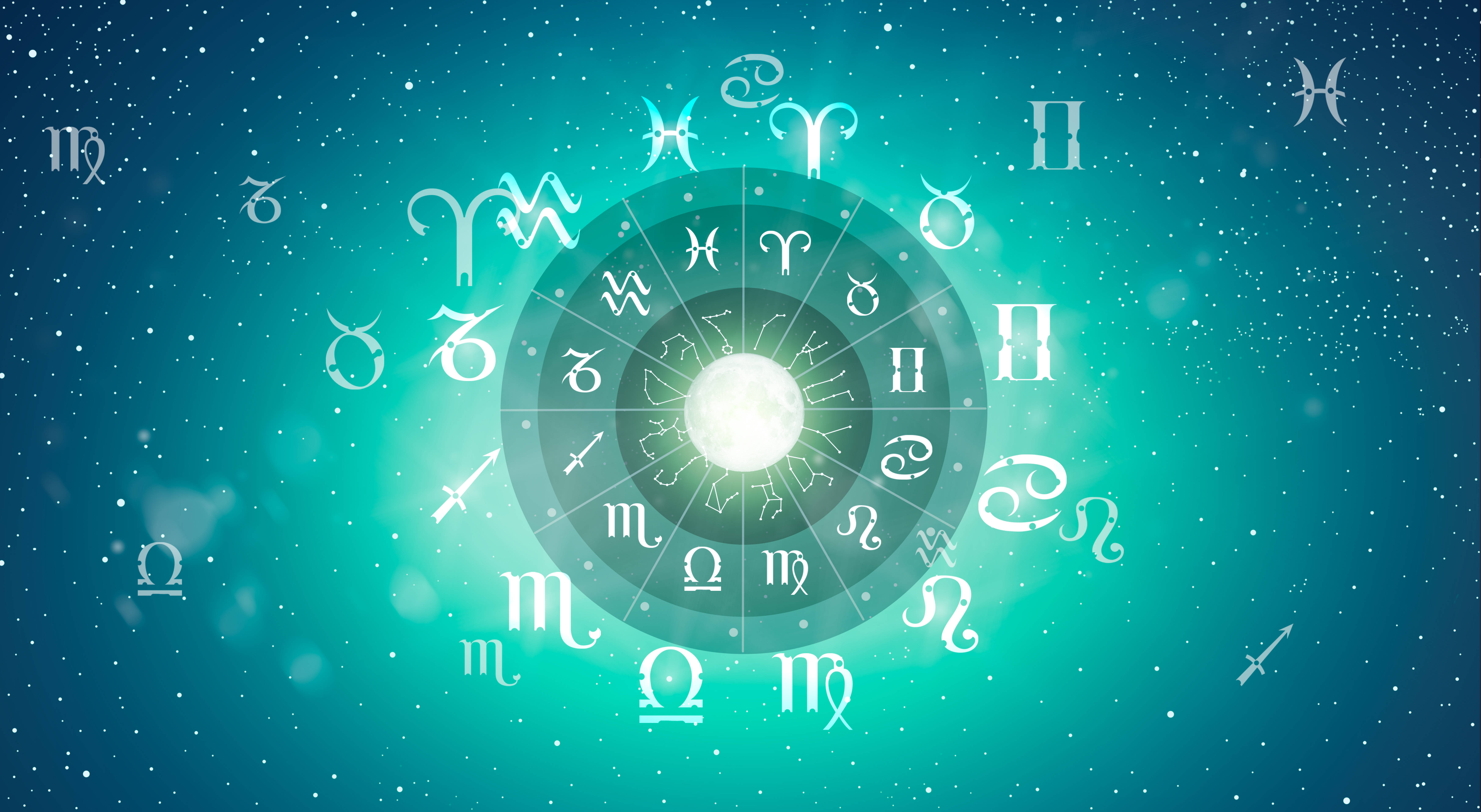astrology wheel, zodiac signs, symbols wind, 5K Desktop Wallpaper
