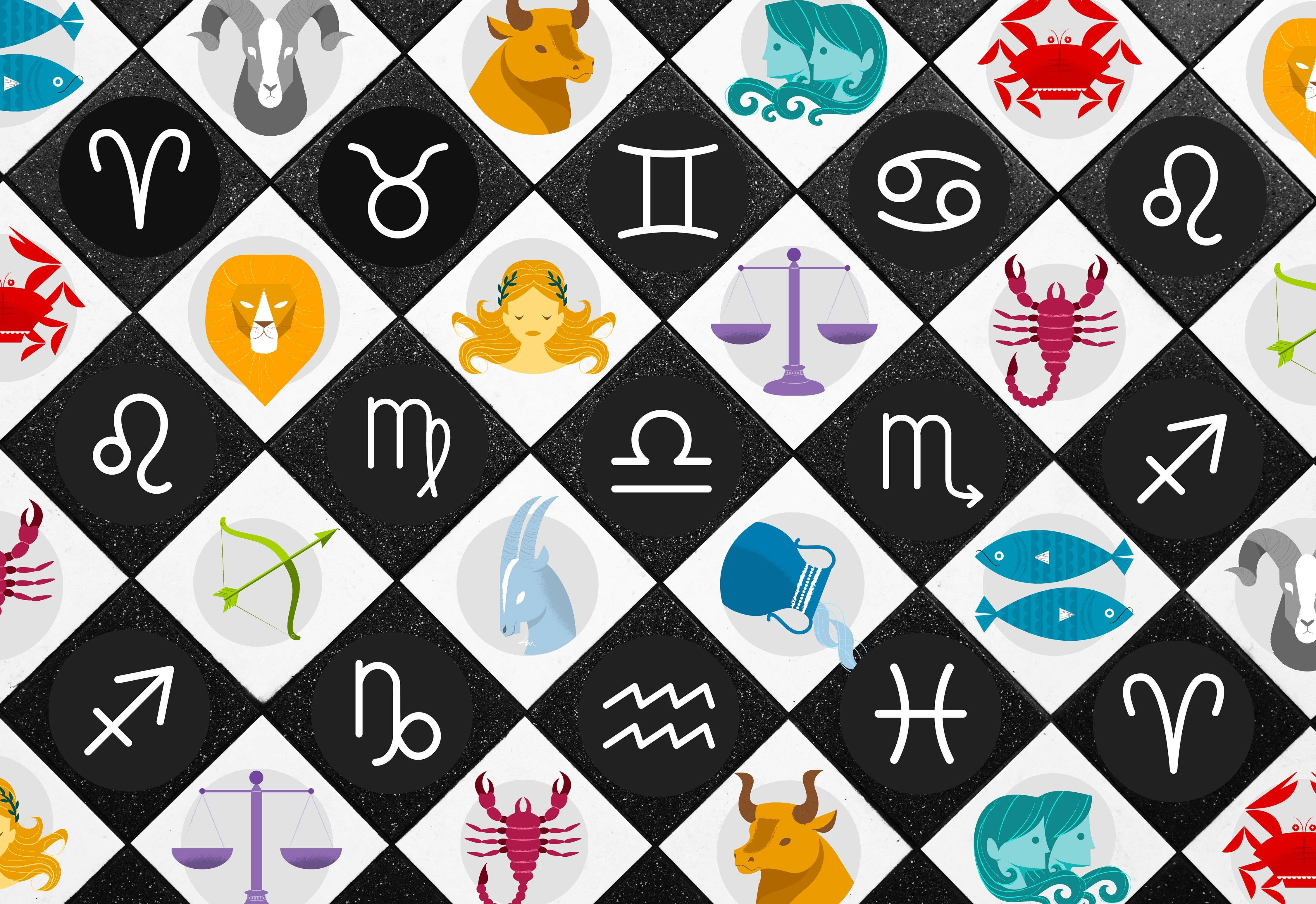 Horoscope, zodiac signs, symbols, 4K Desktop Wallpaper