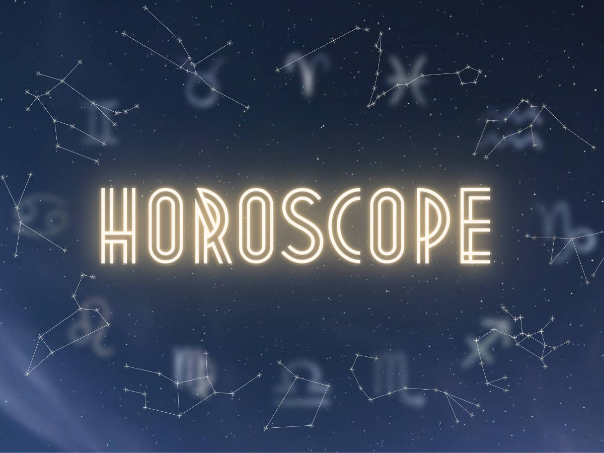 Horoscope, neon, starry night sky, SD Desktop Wallpaper