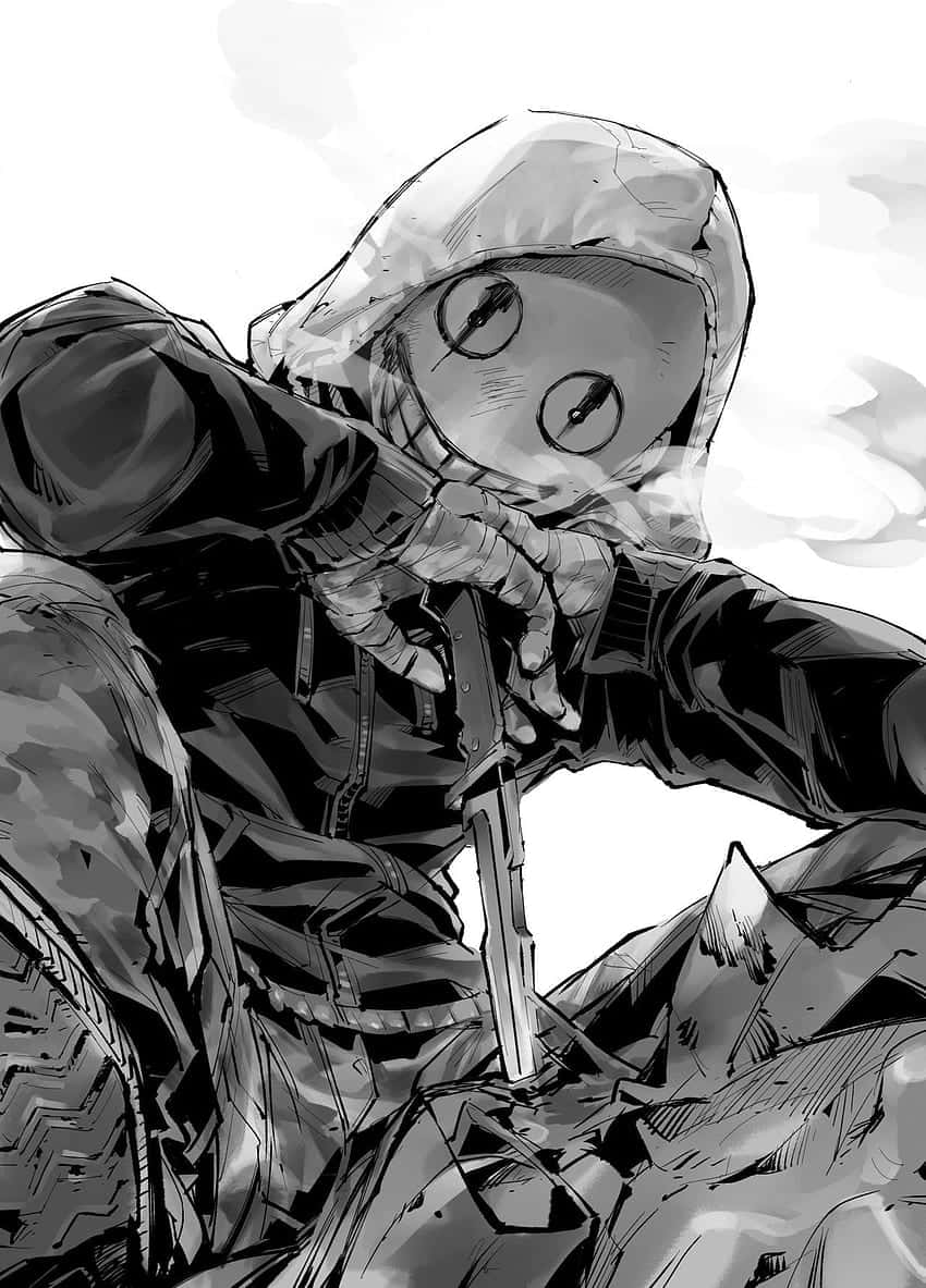 horror anime boy, masked anime character, hoodie, SD Phone Wallpaper