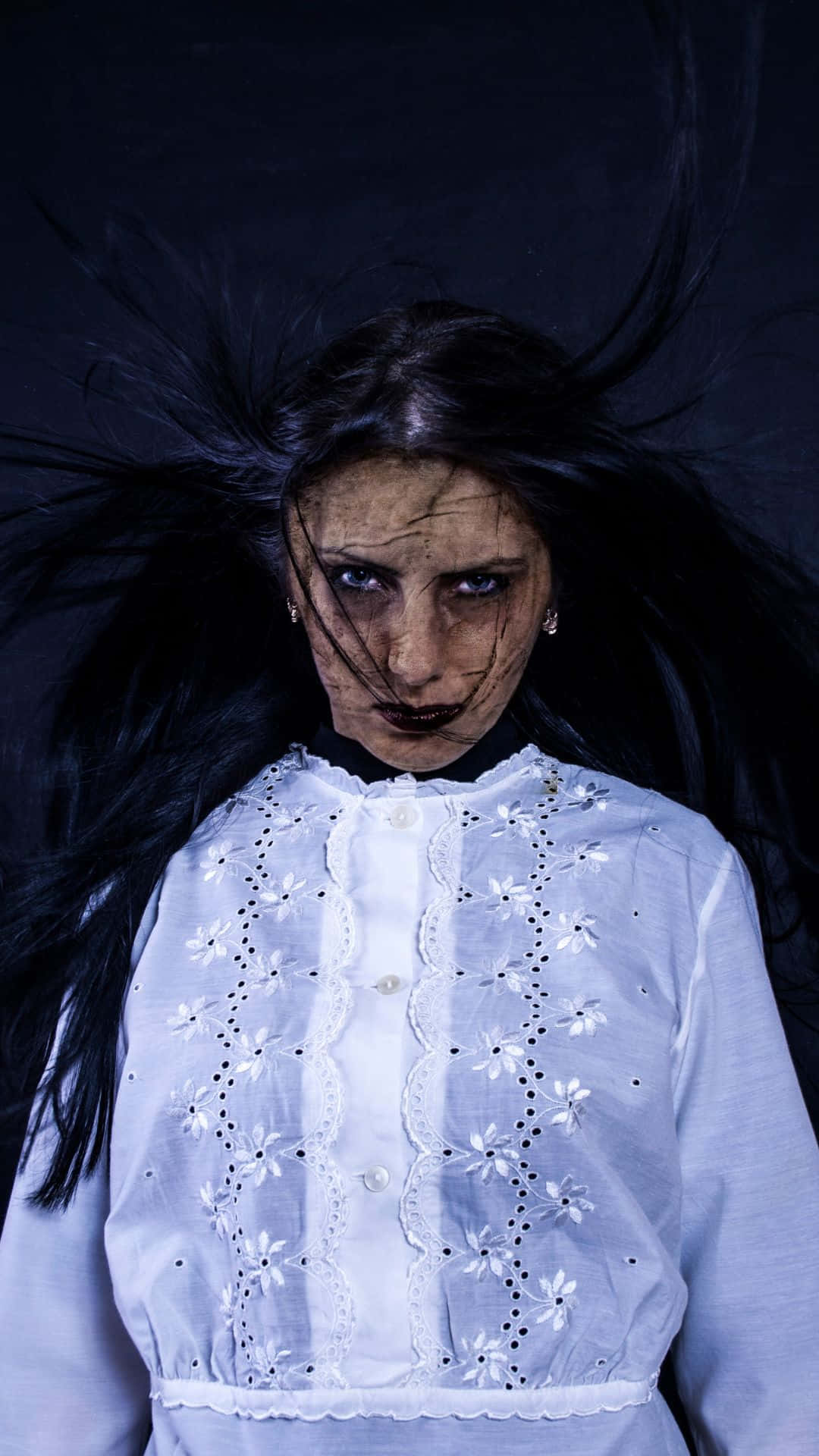 horror costumes, pale skin, dark hair, Full HD Phone Wallpaper