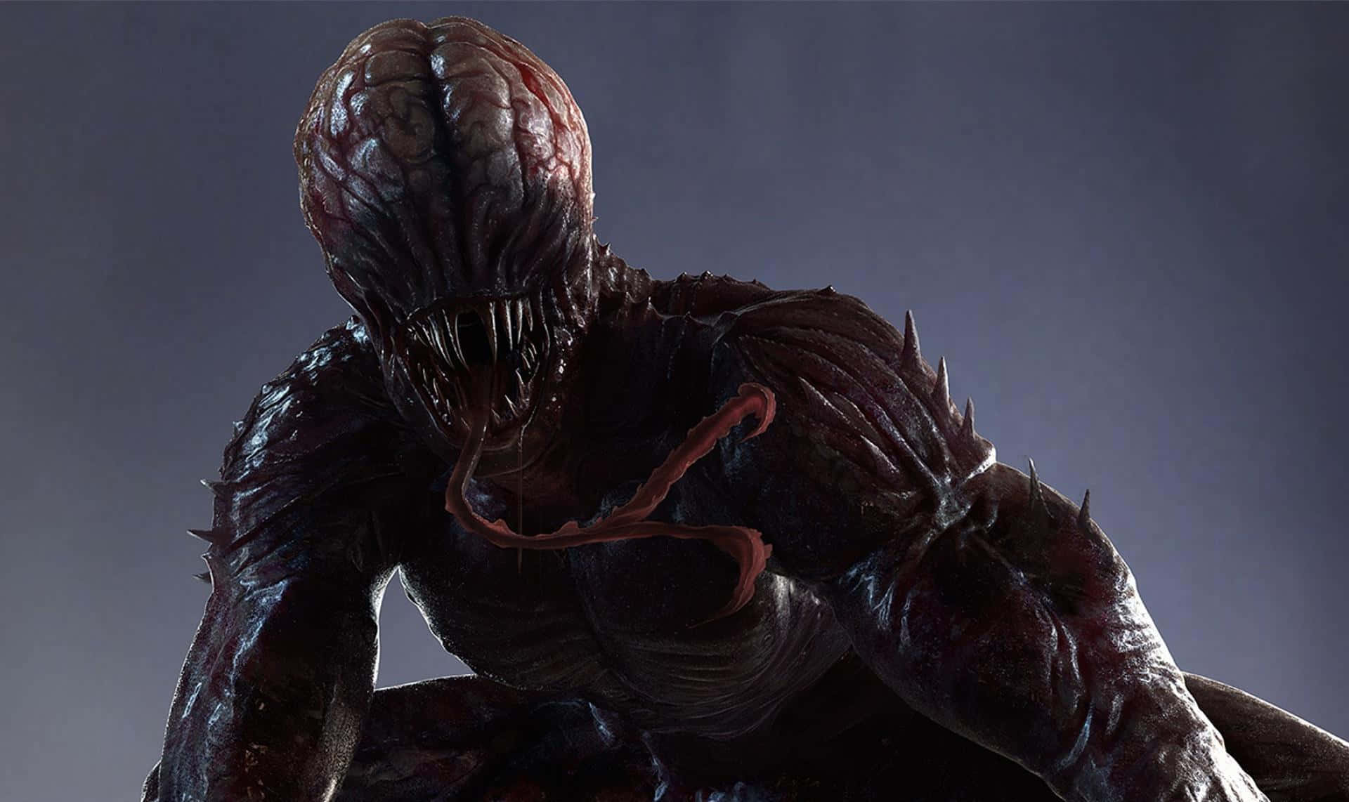 horror games, grotesque alien creature, fleshy head, Full HD Desktop Wallpaper