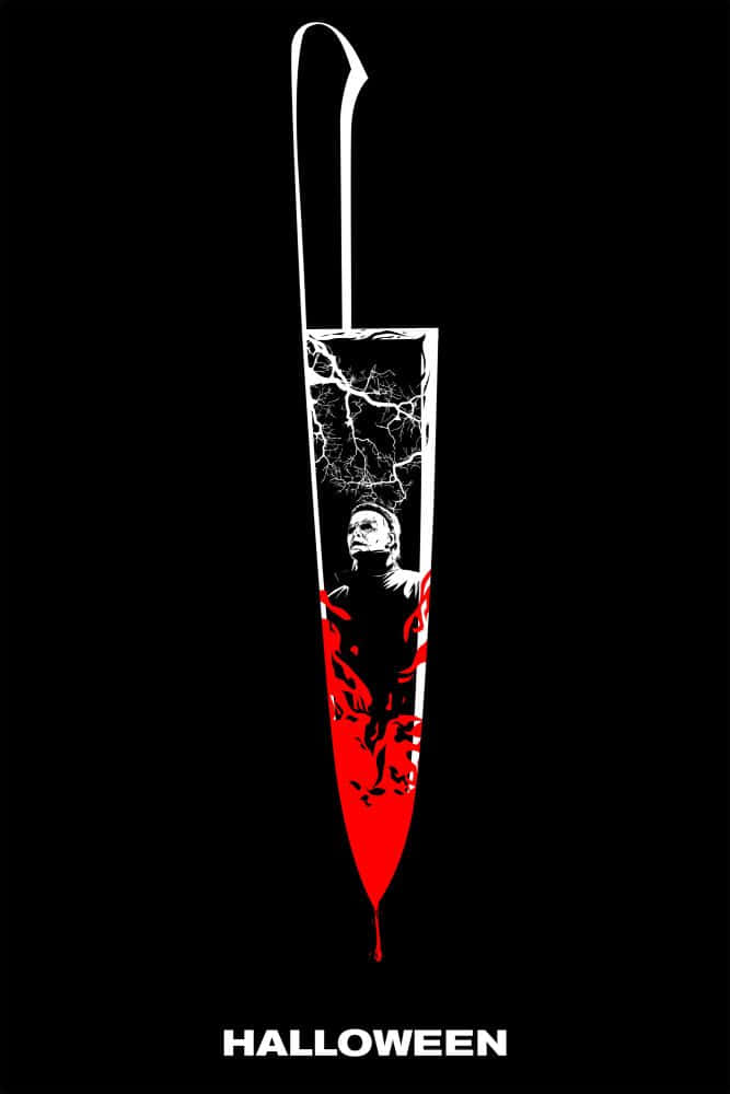 Horror Icons, stark white knife, bloodied blade, SD Phone Wallpaper