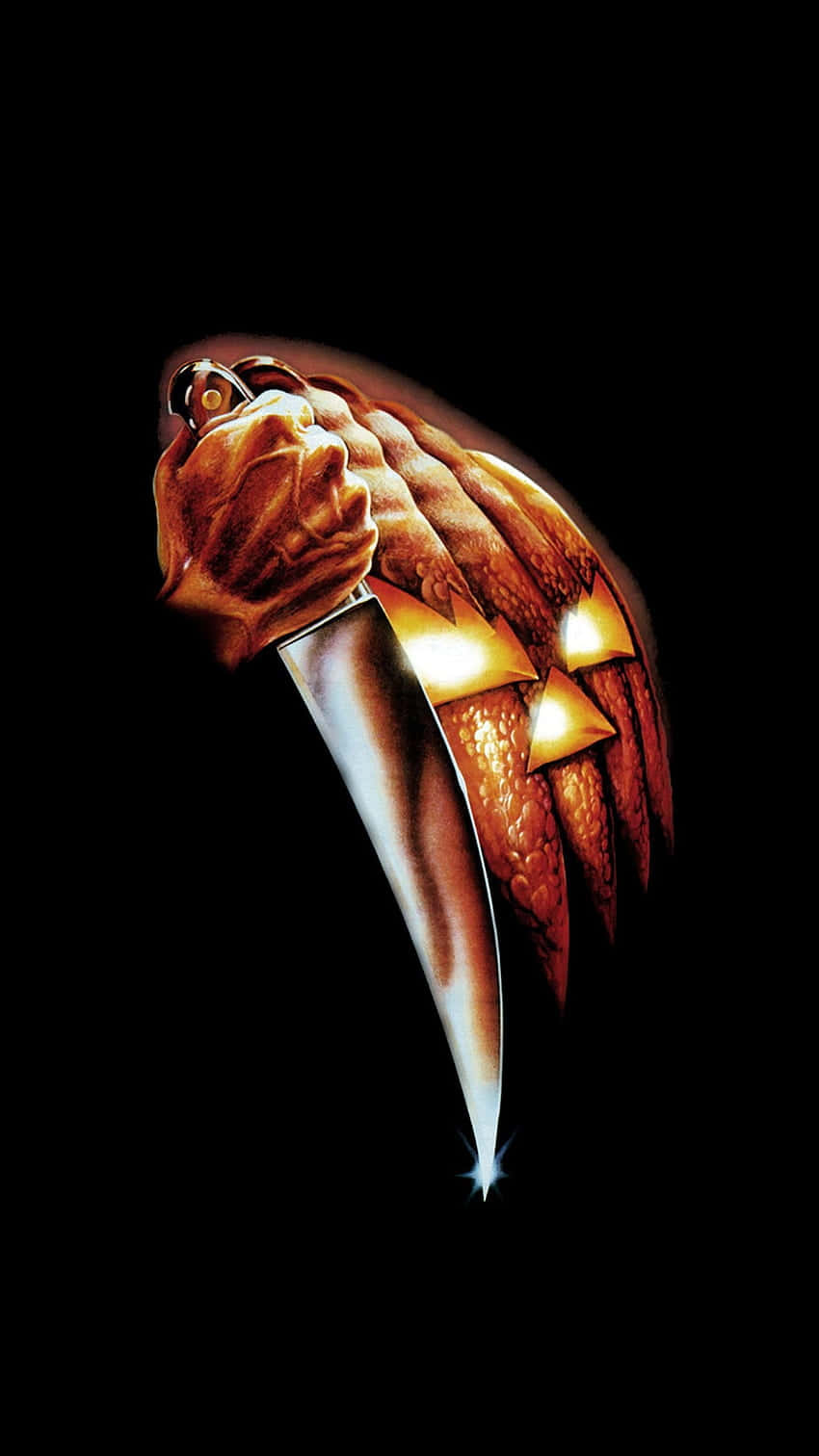 horror icons, bloodied hand, gleaming knife, HD Phone Wallpaper