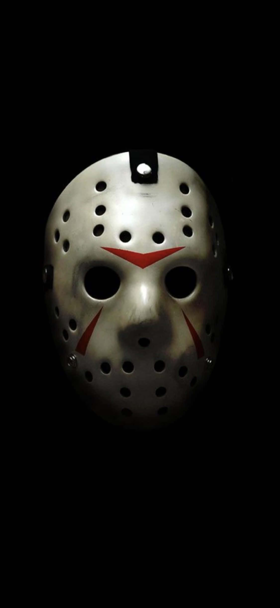 Horror iPhone, white hockey mask, red slash marks, Full HD Phone Wallpaper