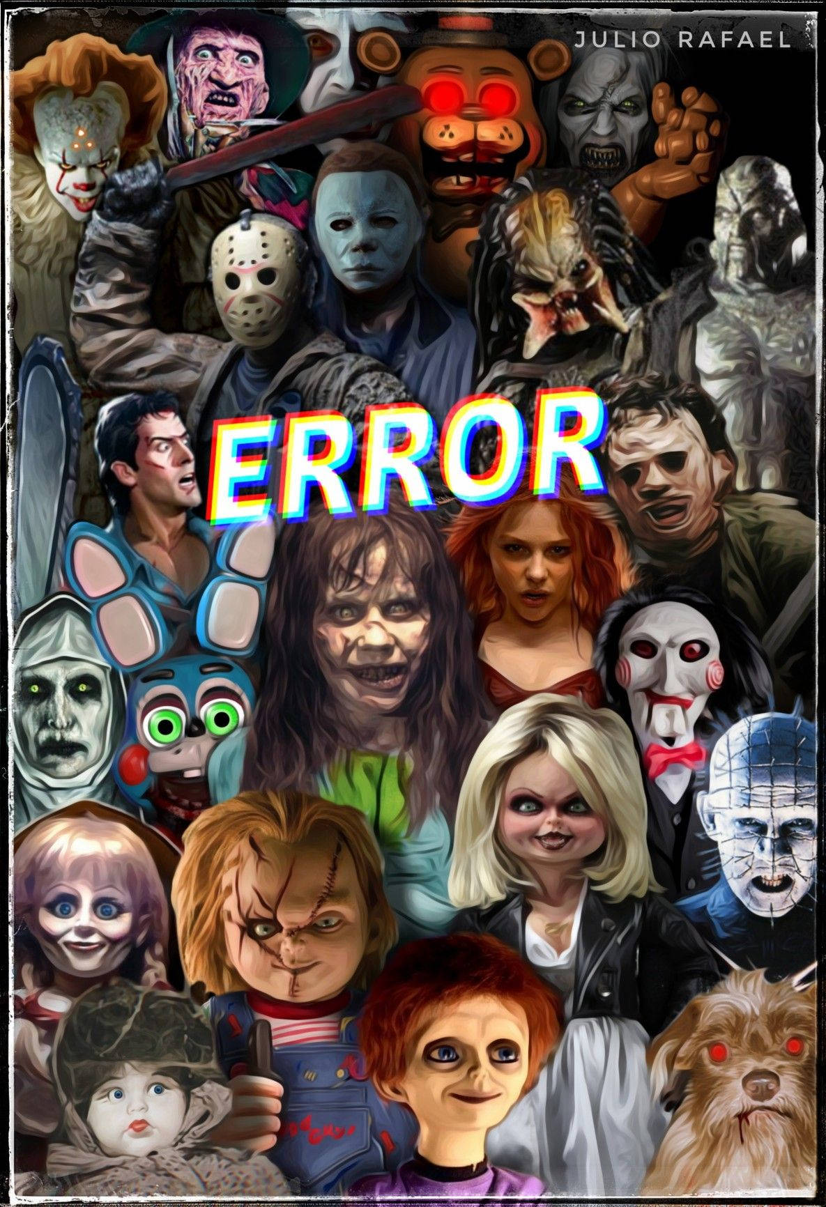 ERROR, horror movie villains, monsters, HD Phone Wallpaper