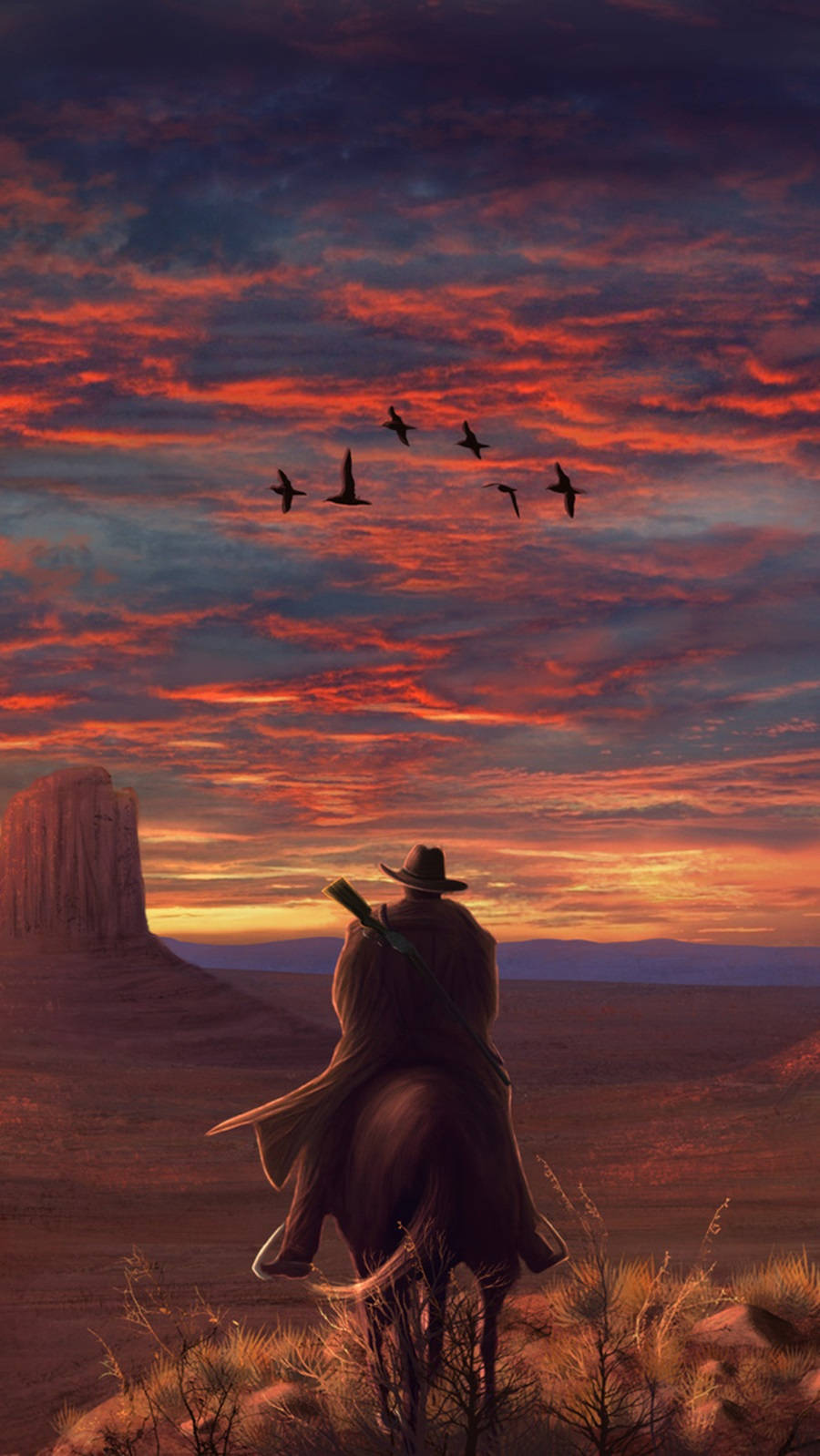 Red Dead Redemption 2, horse, cowboy, HD Phone Wallpaper