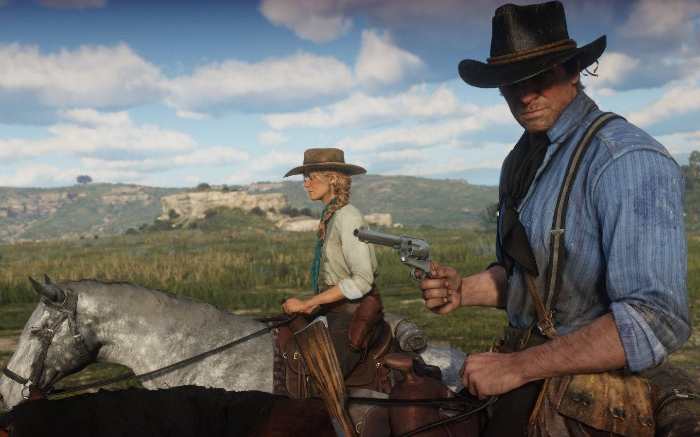 Red Dead Redemption 2, horse, cowboys, HD Desktop Wallpaper