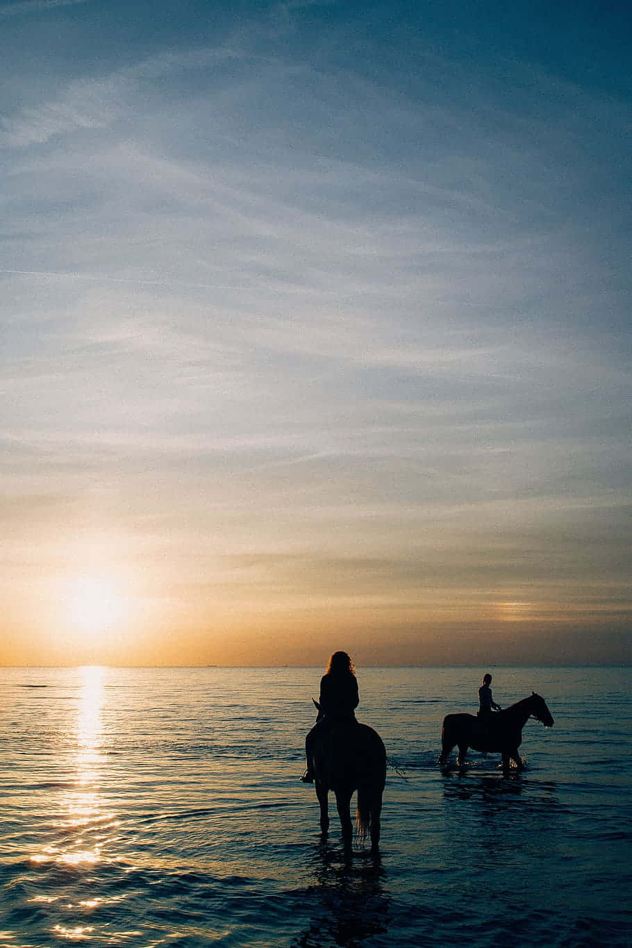 horseback riding, girls, beach, HD Phone Wallpaper