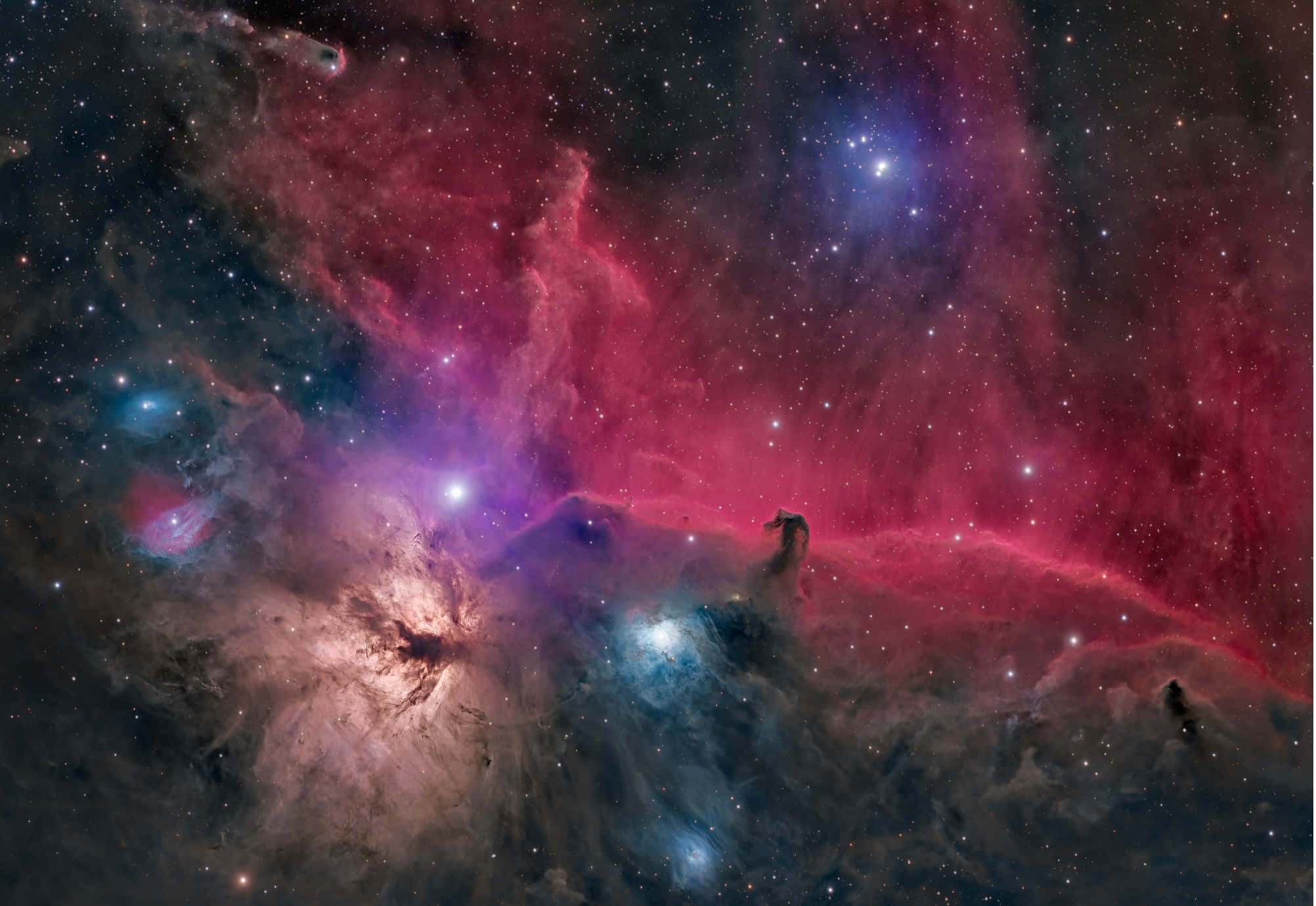 Horsehead Nebula, pink, purple, Full HD Desktop Wallpaper