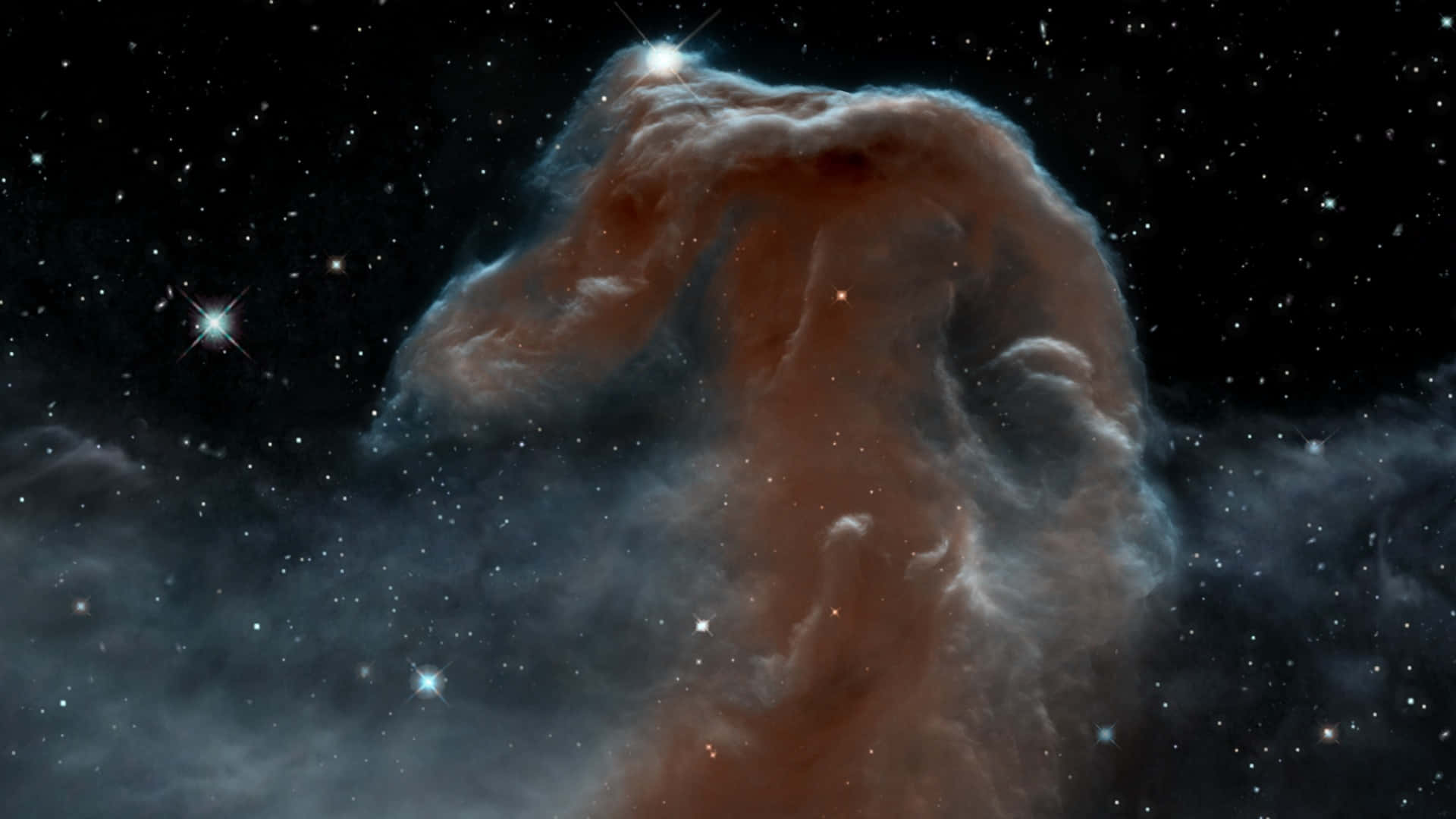 Horsehead Nebula, deep space, twinkling stars, Full HD Desktop Wallpaper
