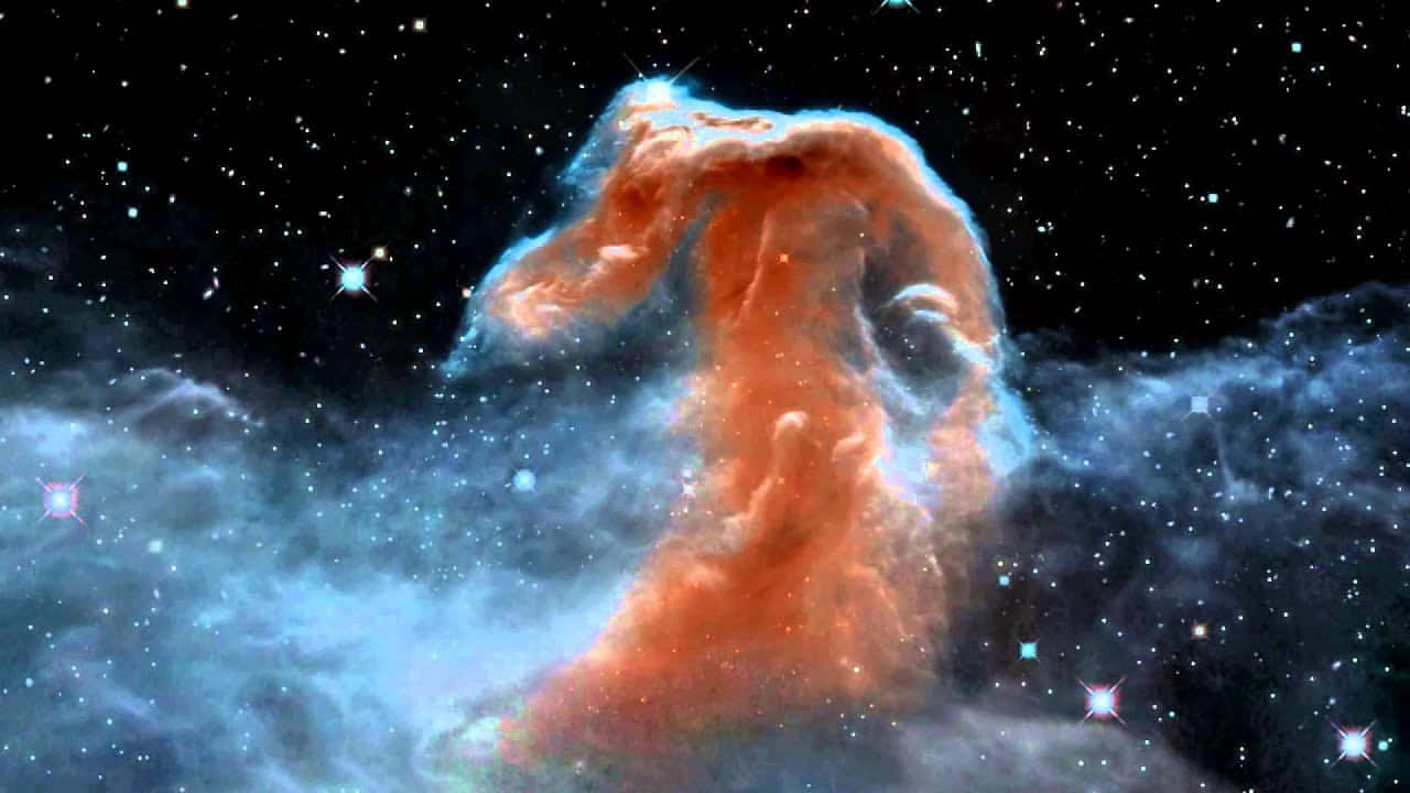 Horsehead Nebula, orange, blue, HD Desktop Wallpaper
