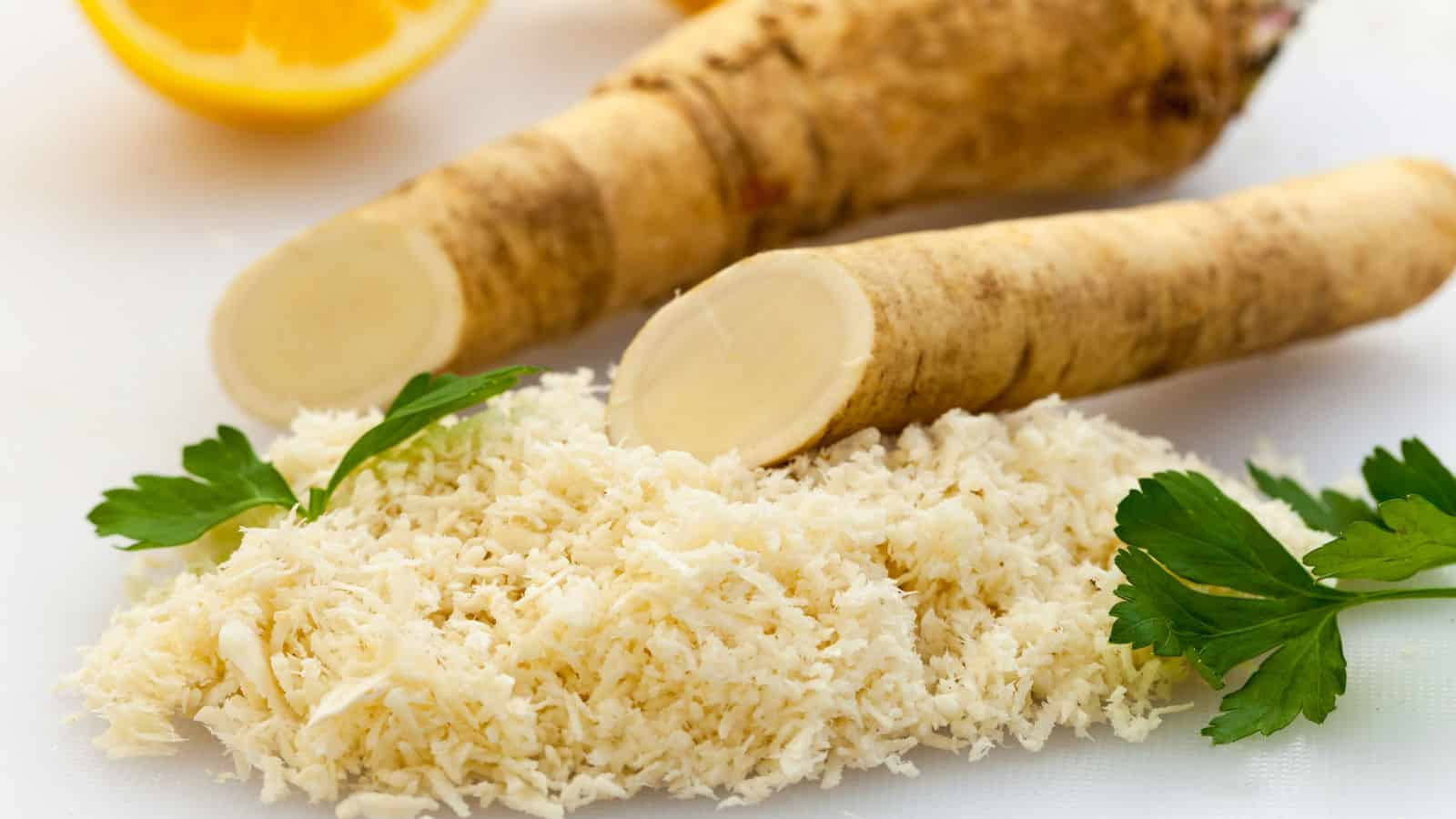 grated horseradish, orange, parsley, HD Desktop Wallpaper