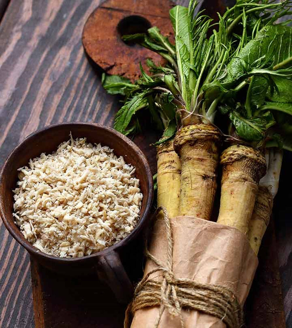 cup of crushed horseradish, freshly harvested horseradish roots, brown paper, SD Phone Wallpaper