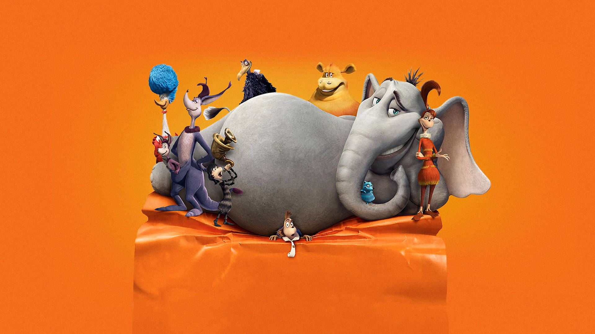 Horton Hears A Who, elephant, zebra, Full HD Desktop Wallpaper