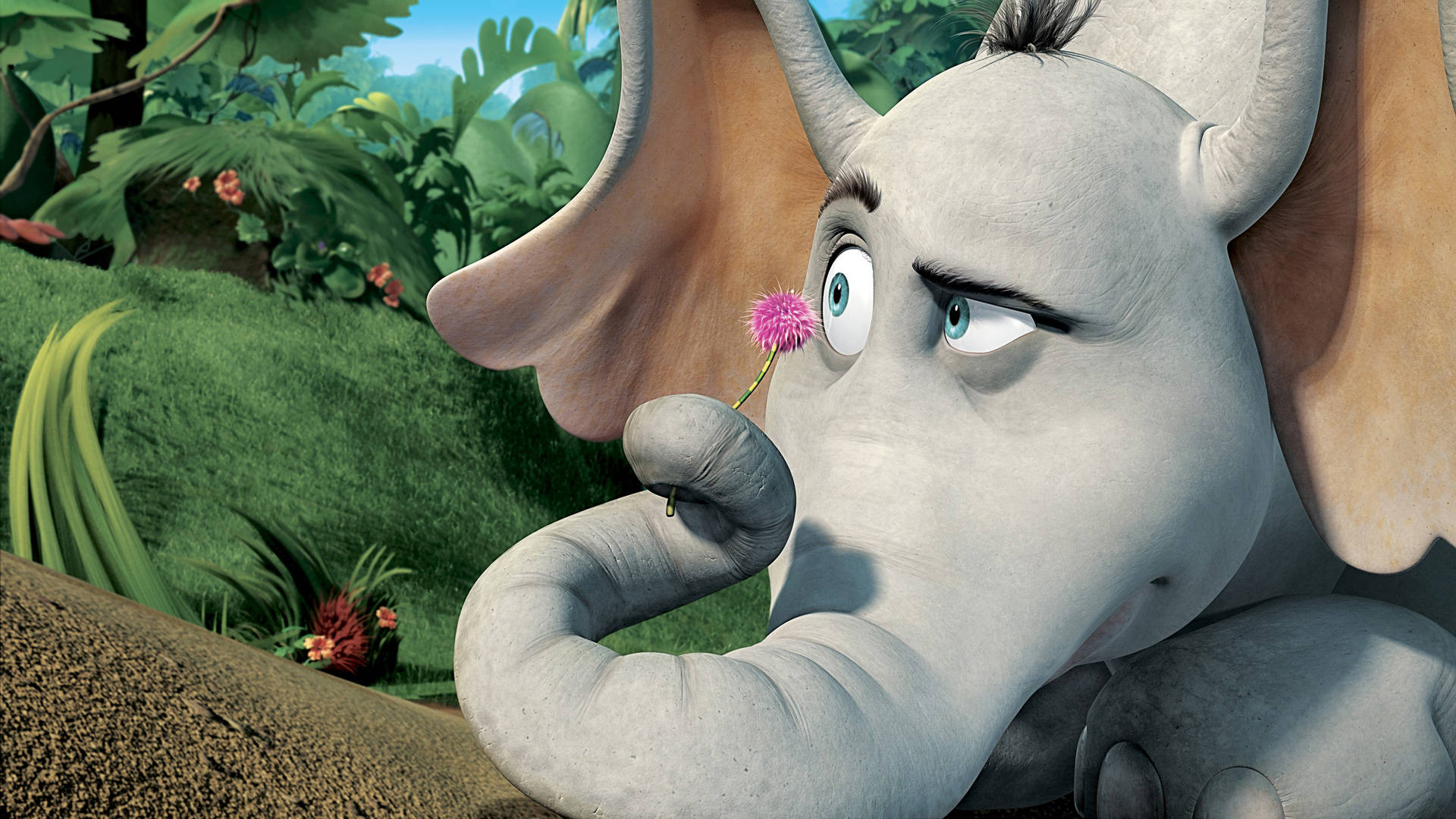 Horton, Horton hears a who, pink flower, Full HD Desktop Wallpaper