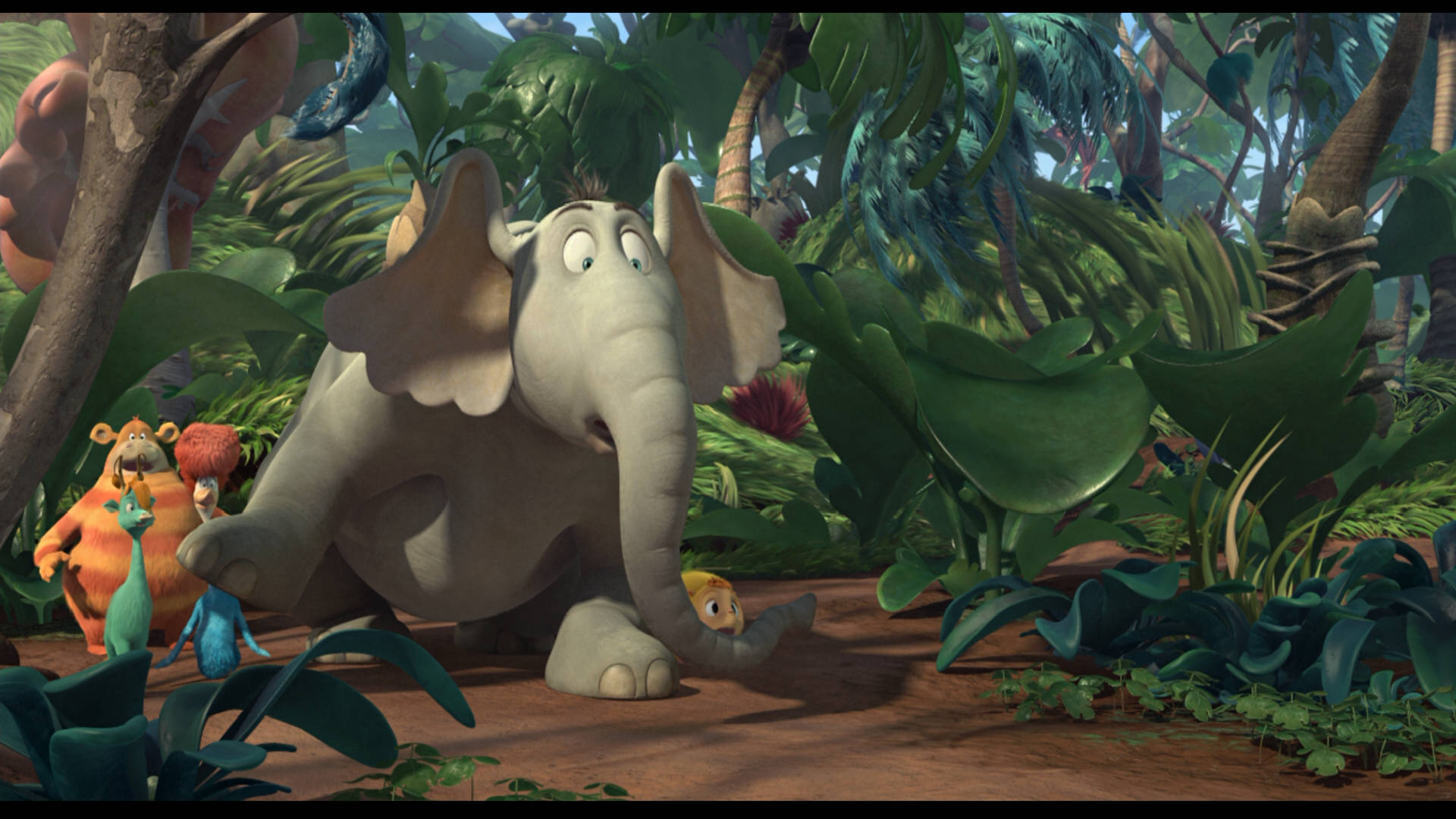 Horton hears a who, jungle, animated elephant, Full HD Desktop Wallpaper