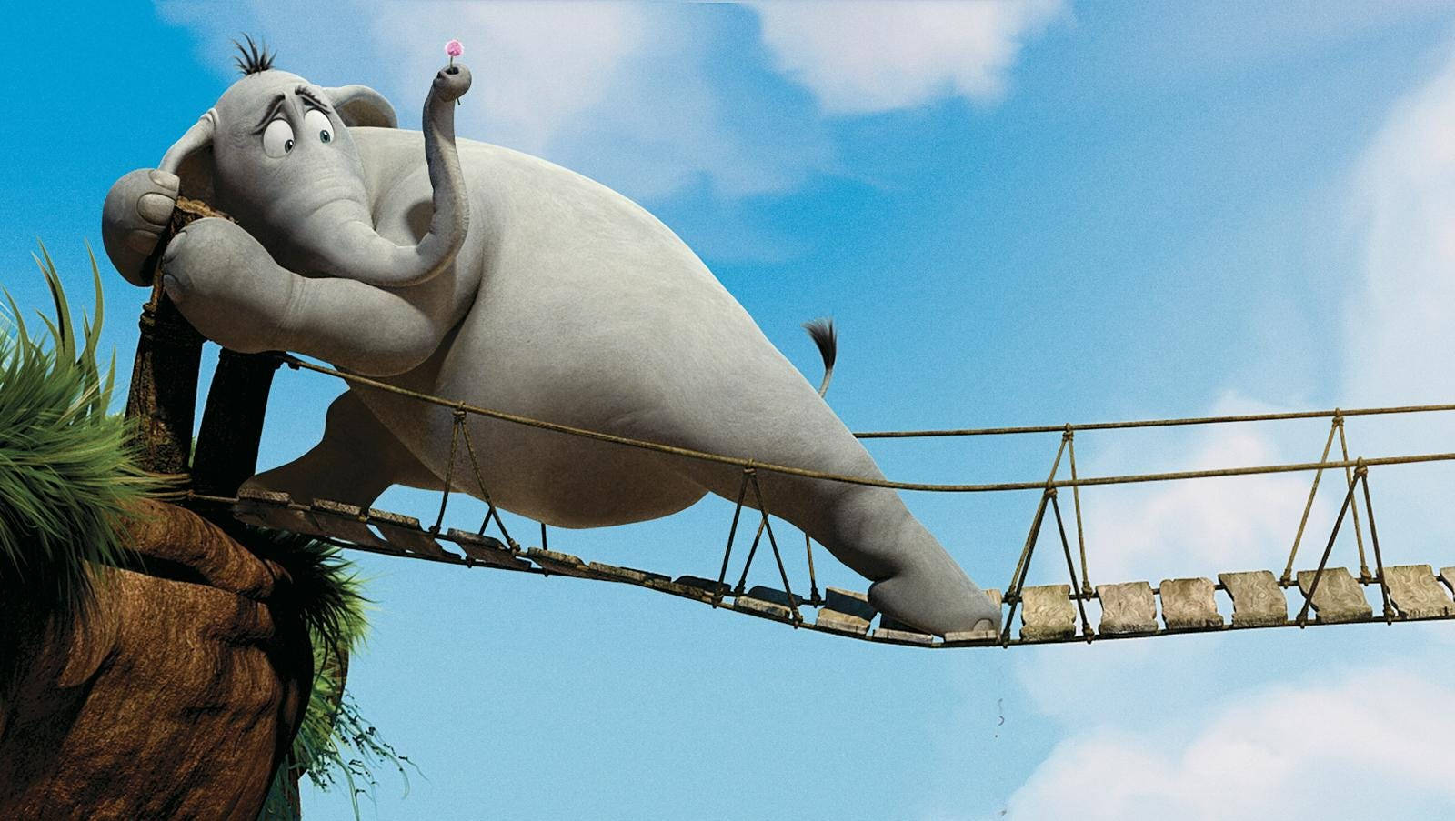 Horton Hears A Who, elephant, rope bridge, HD Desktop Wallpaper