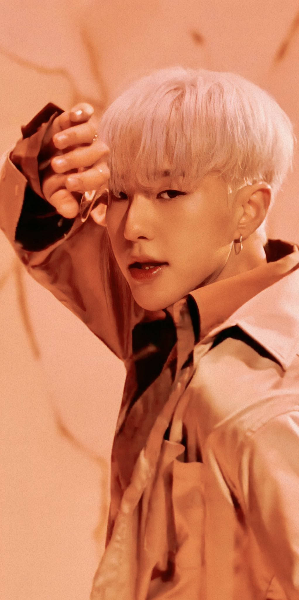 Hoshi, platinum blonde hair, bold makeup, Full HD Phone Wallpaper