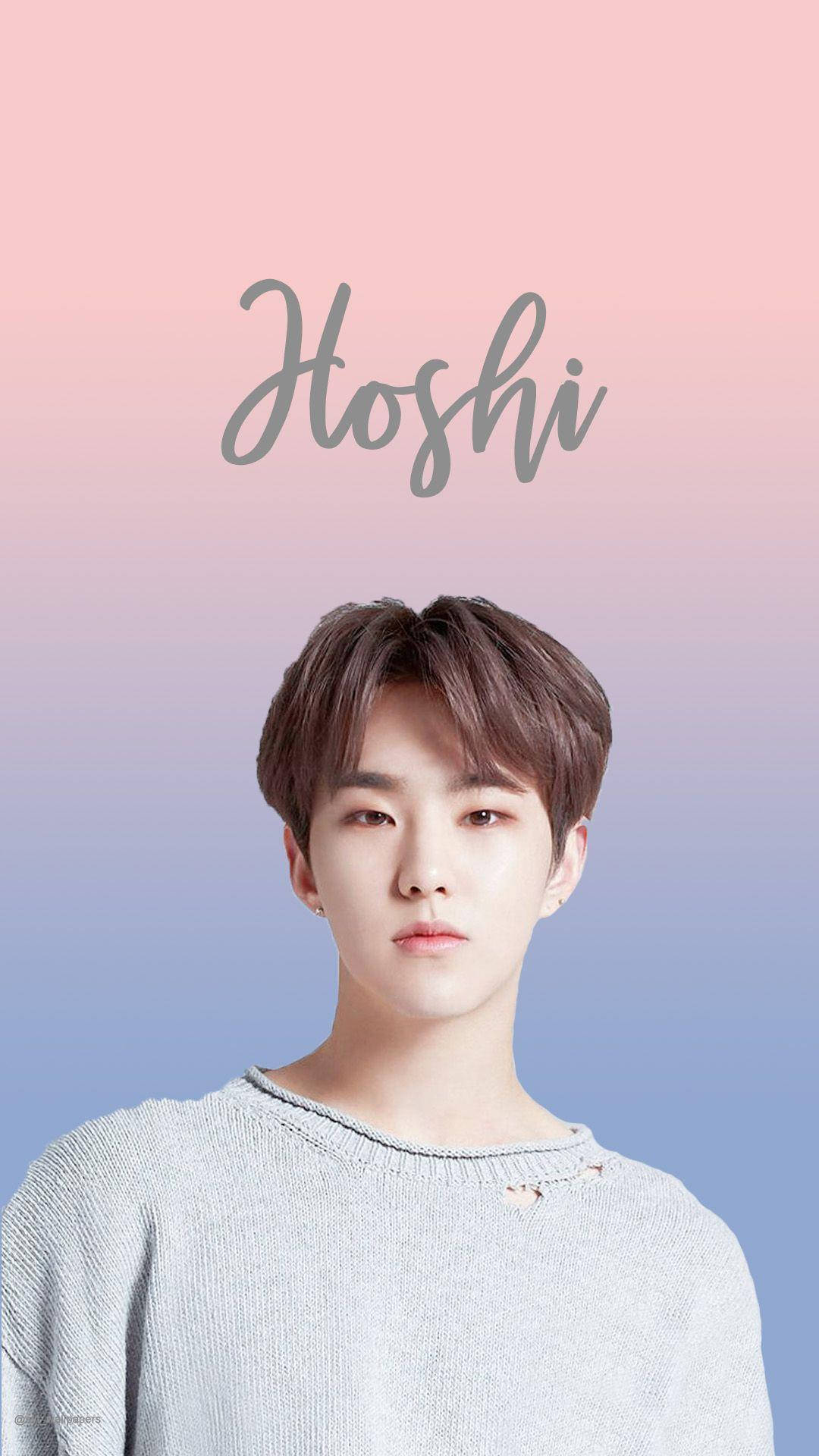 Hoshi, light gray sweater, soft pink to blue gradient background, Full HD Phone Wallpaper