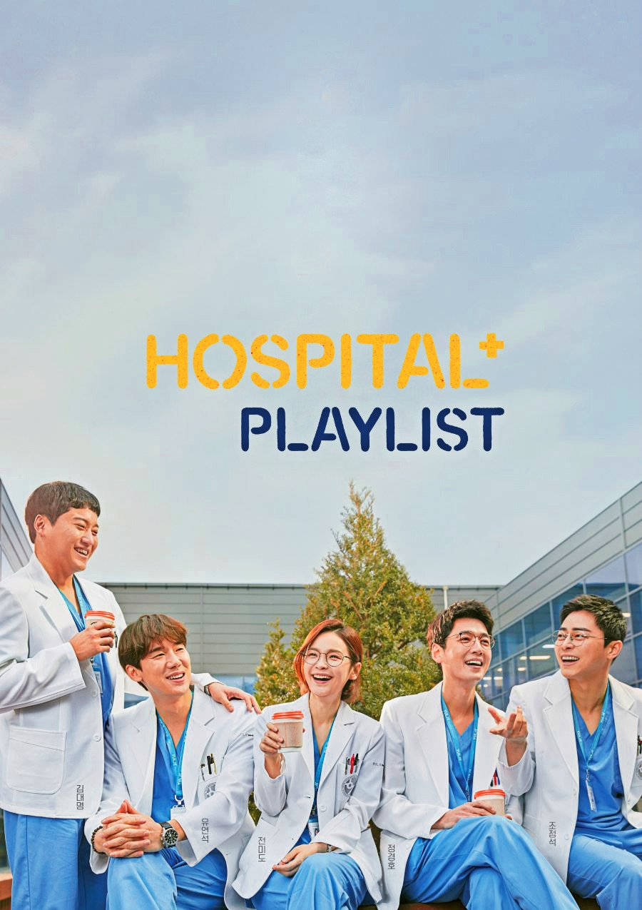 Hospital Playlist, white coats, blue scrubs, SD Phone Wallpaper