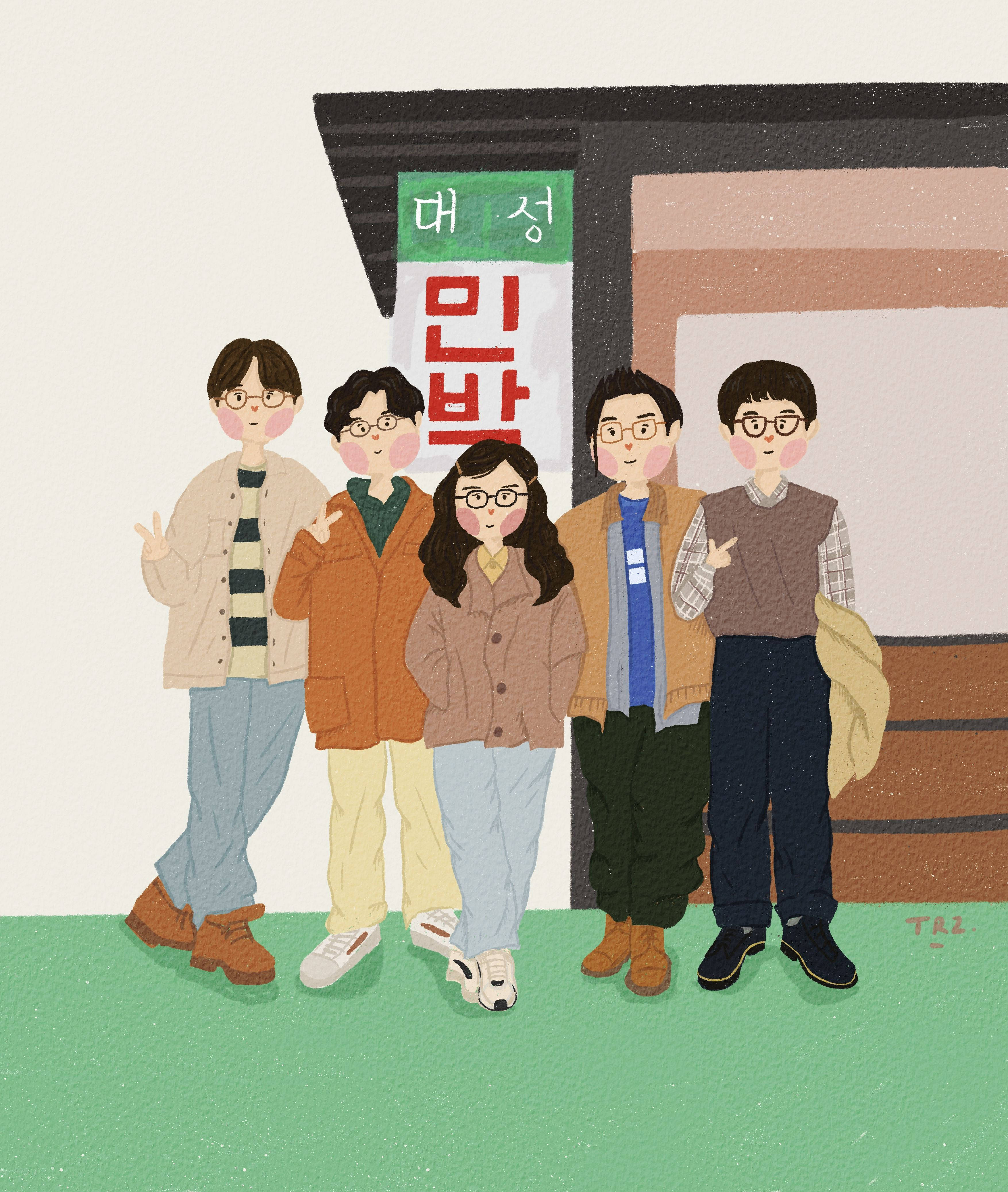 Hospital Playlist, Korean bakery, autumn attire, 4K Phone Wallpaper