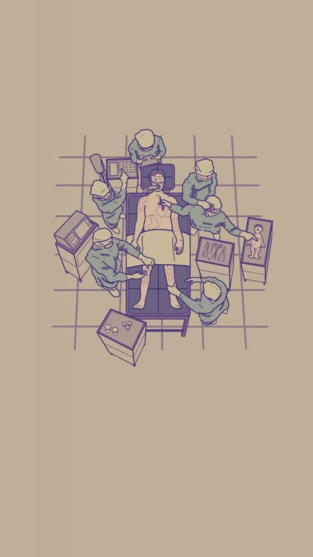 surgical team, operating room, surgeons, Full HD Phone Wallpaper