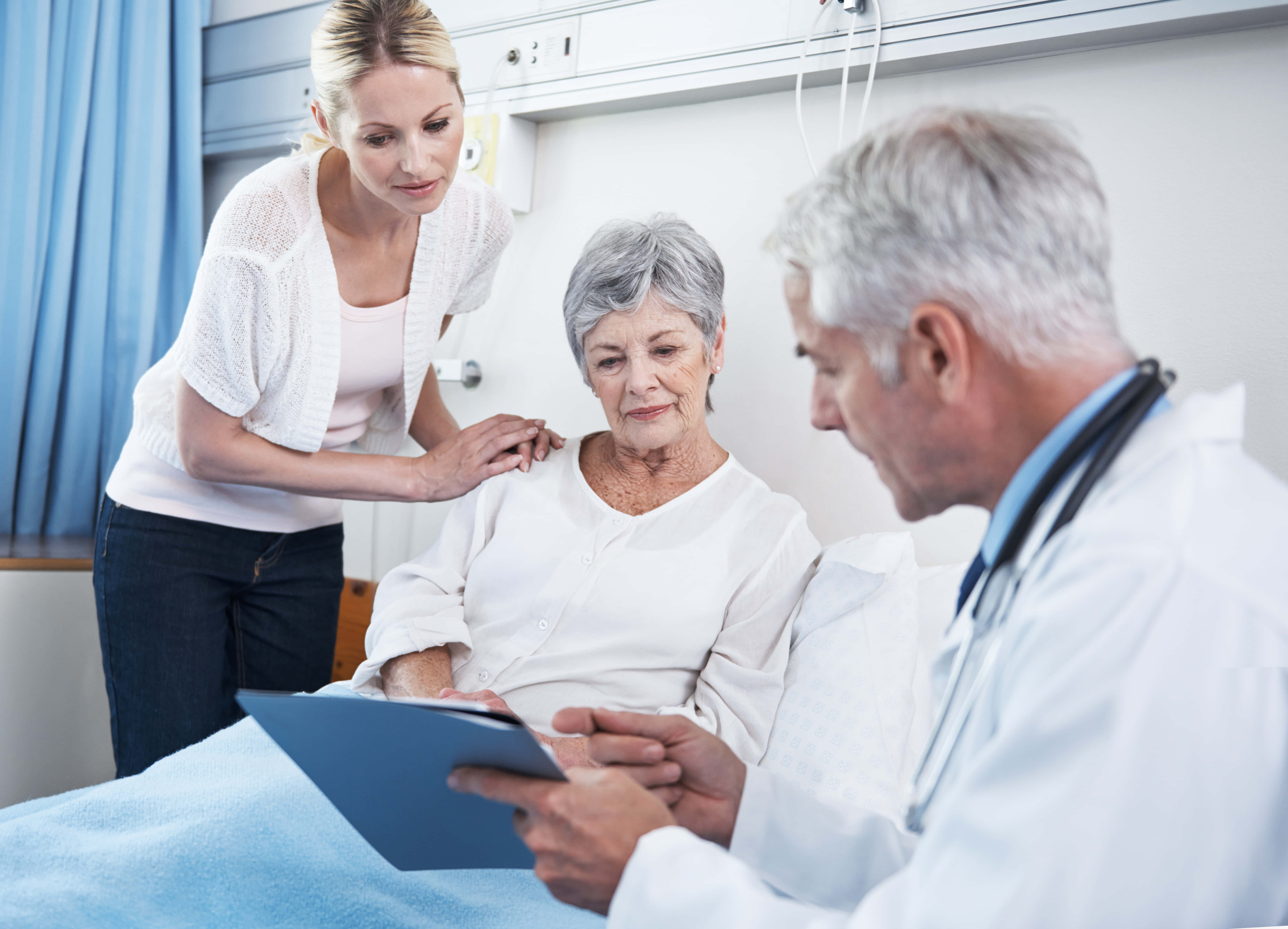 Ambulatory Regular Check-Up, hospital bed, elderly patient, 5K Desktop Wallpaper
