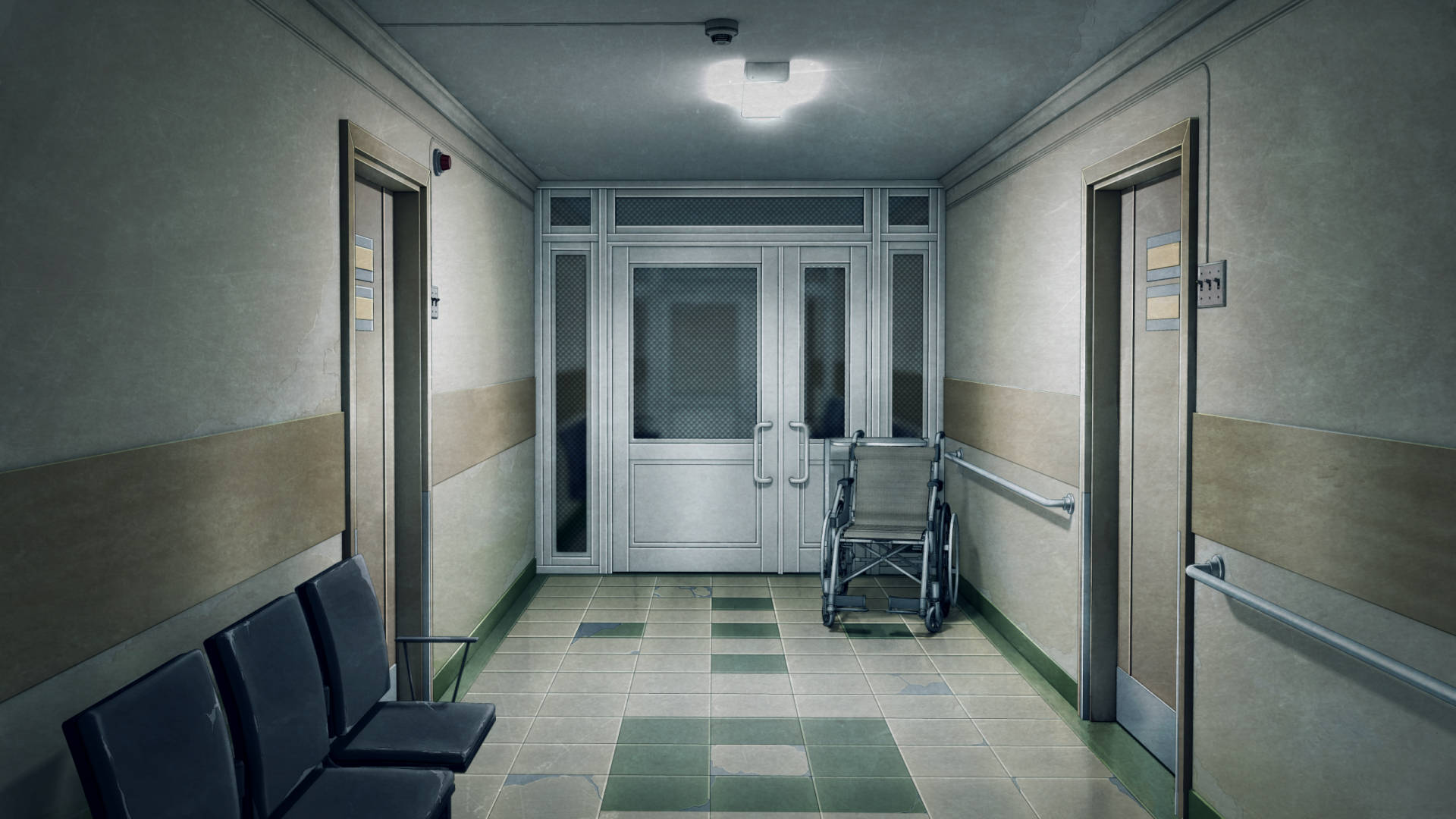 liminal hospital hallway, dead end, hospital hallway, Full HD Desktop Wallpaper