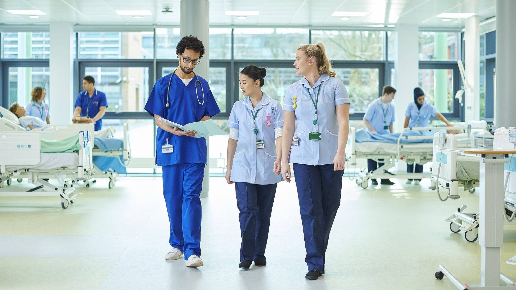 nurse, emergency room, hospital ward, Full HD Desktop Wallpaper