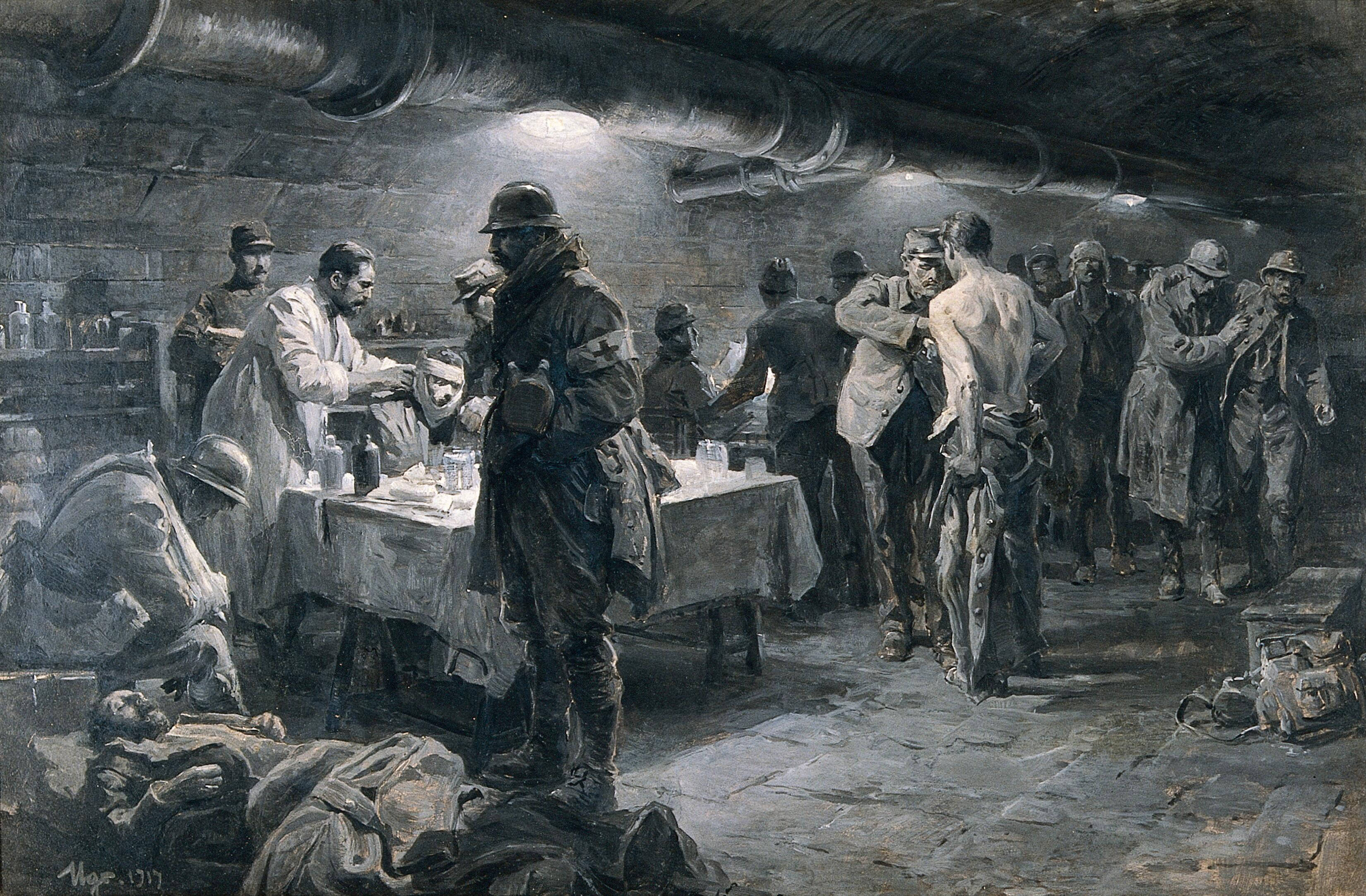 1917, underground trench hospital, exposed pipes, 2K Desktop Wallpaper