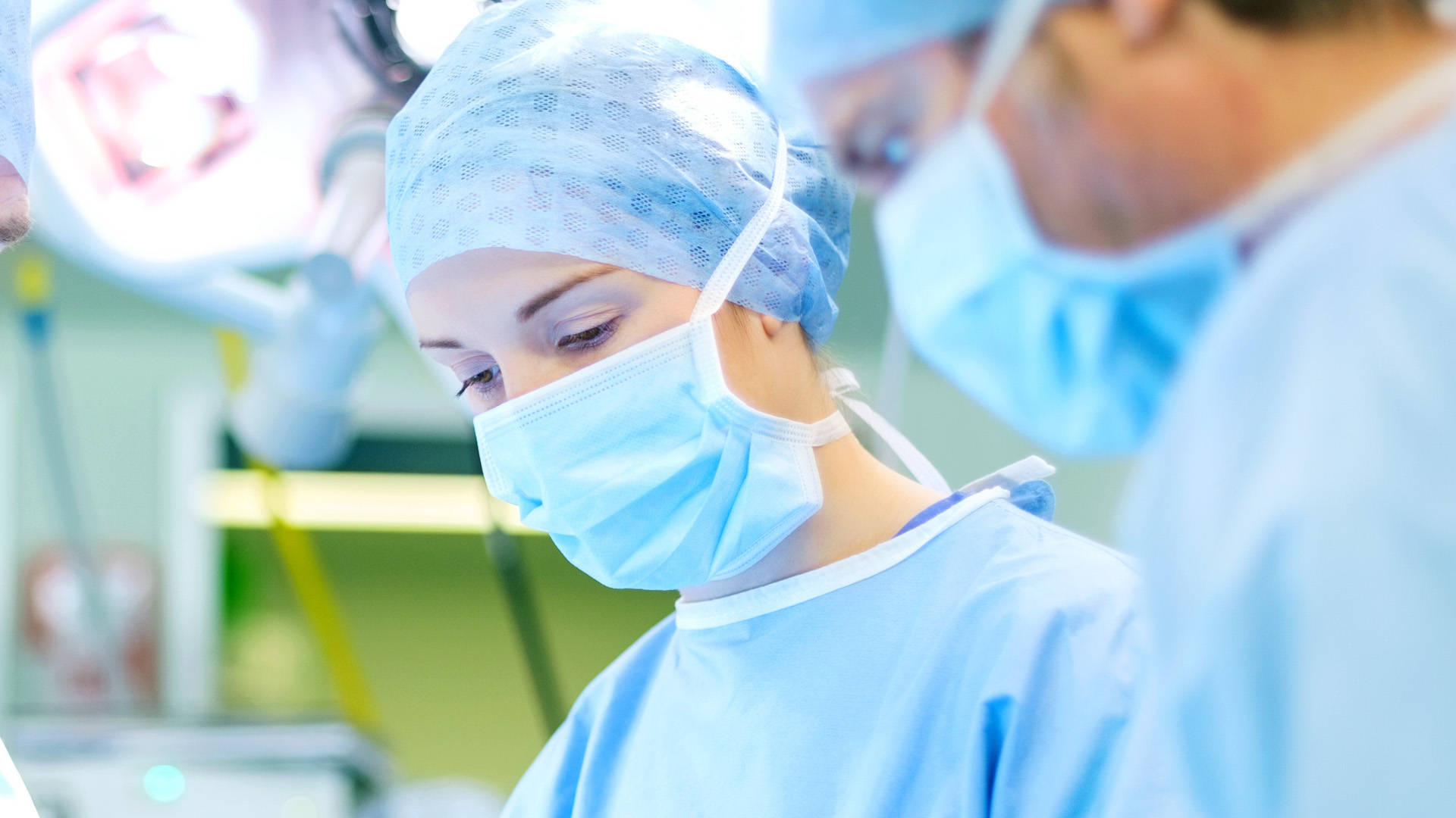 General Surgery HD OICS, blue scrubs, mask, Full HD Desktop Wallpaper