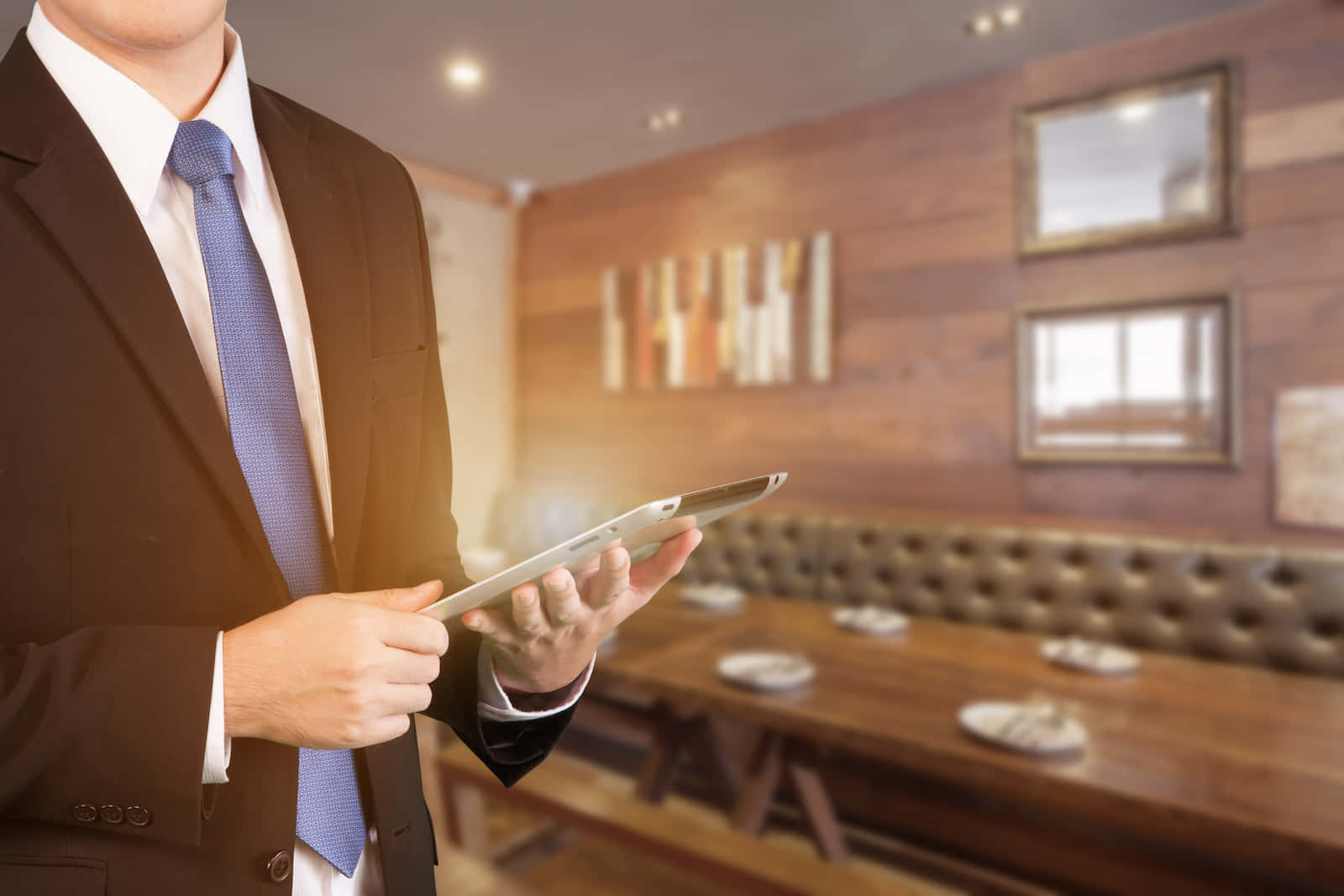 Hospitality, restaurant, wooden walls, HD Desktop Wallpaper