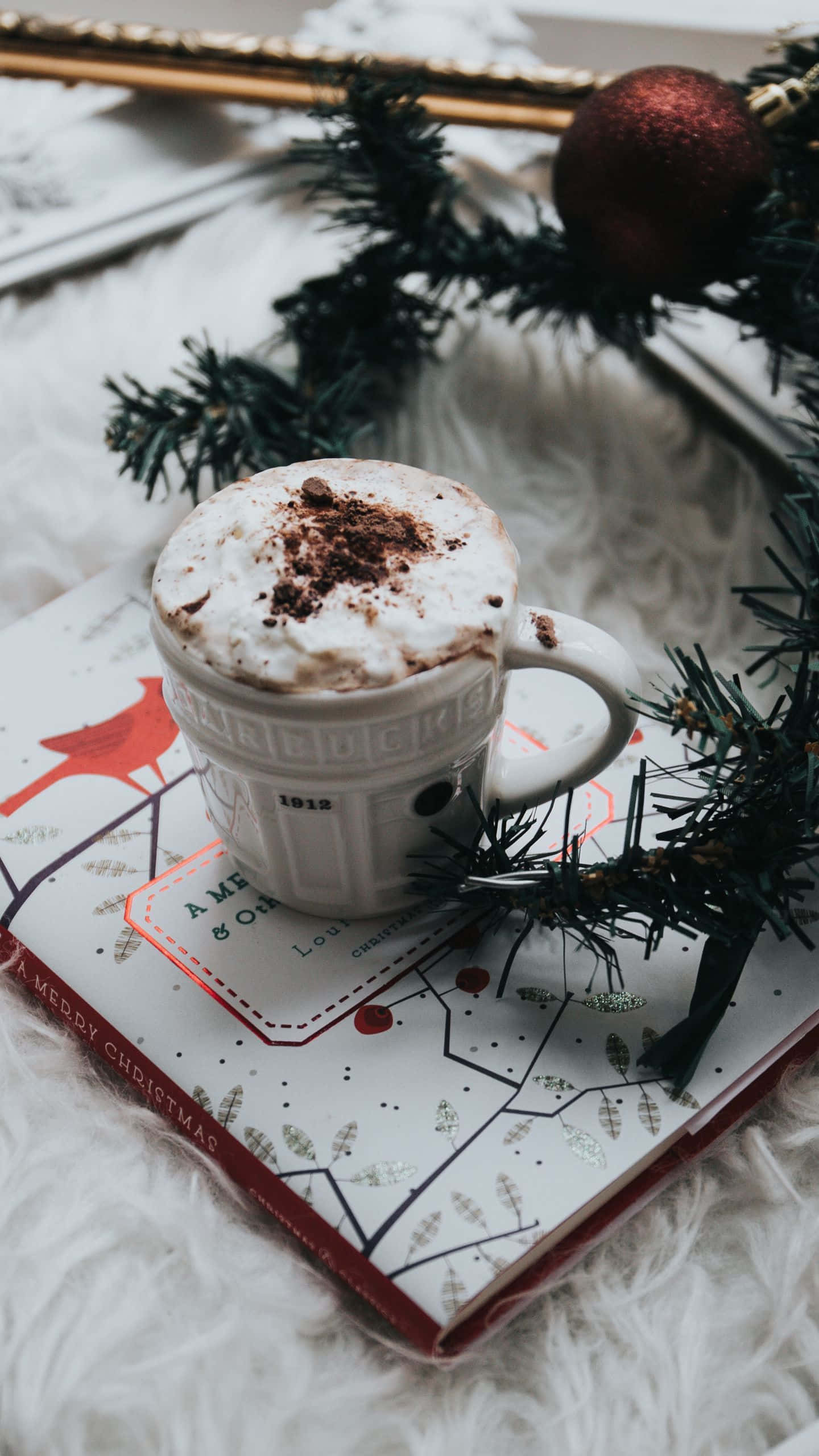 Hot Chocolate, mug, whipped cream, 2K Phone Wallpaper