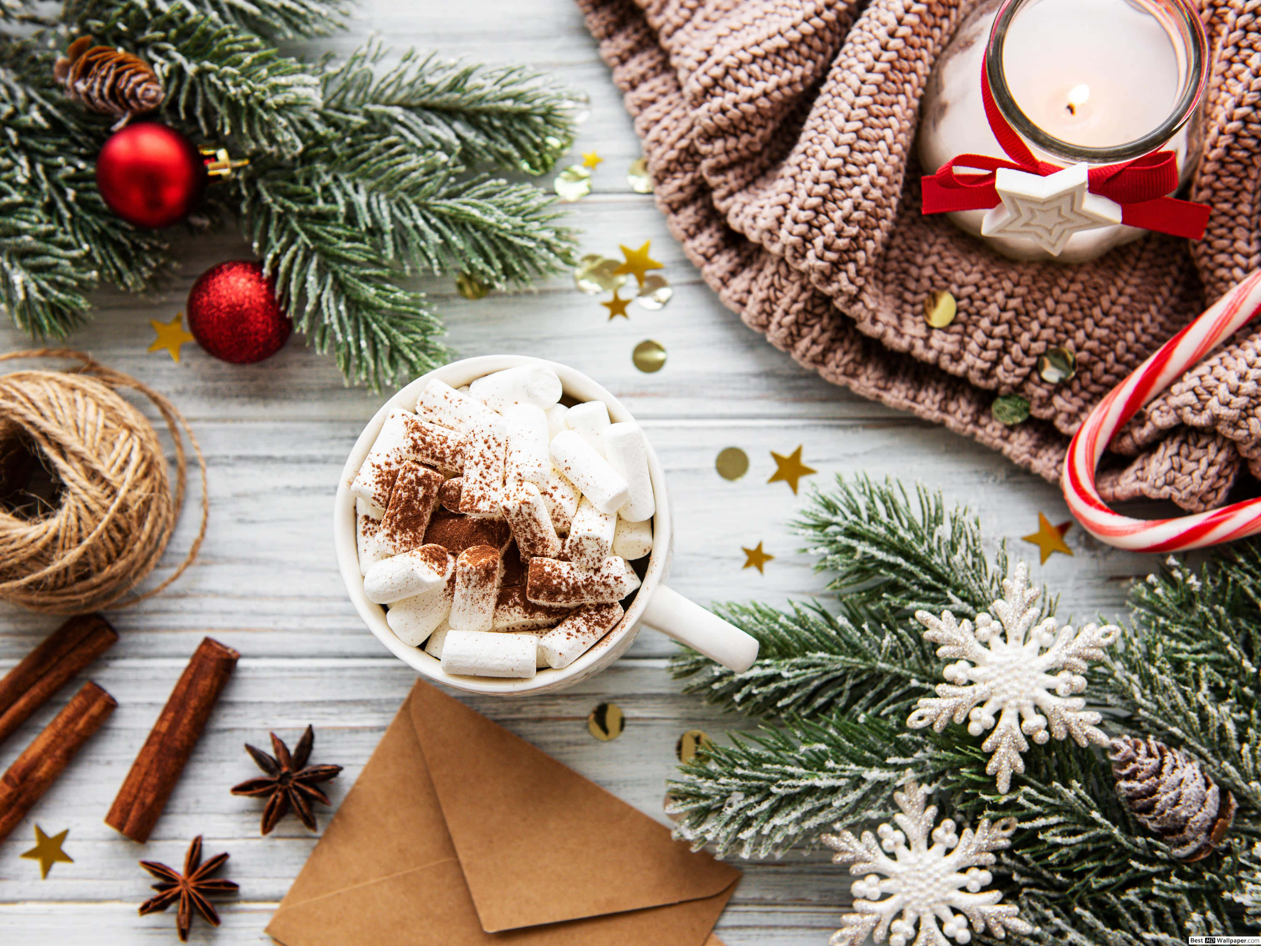 Hot Chocolate, 4096 x 3072, mug of hot cocoa, 4K Desktop Wallpaper