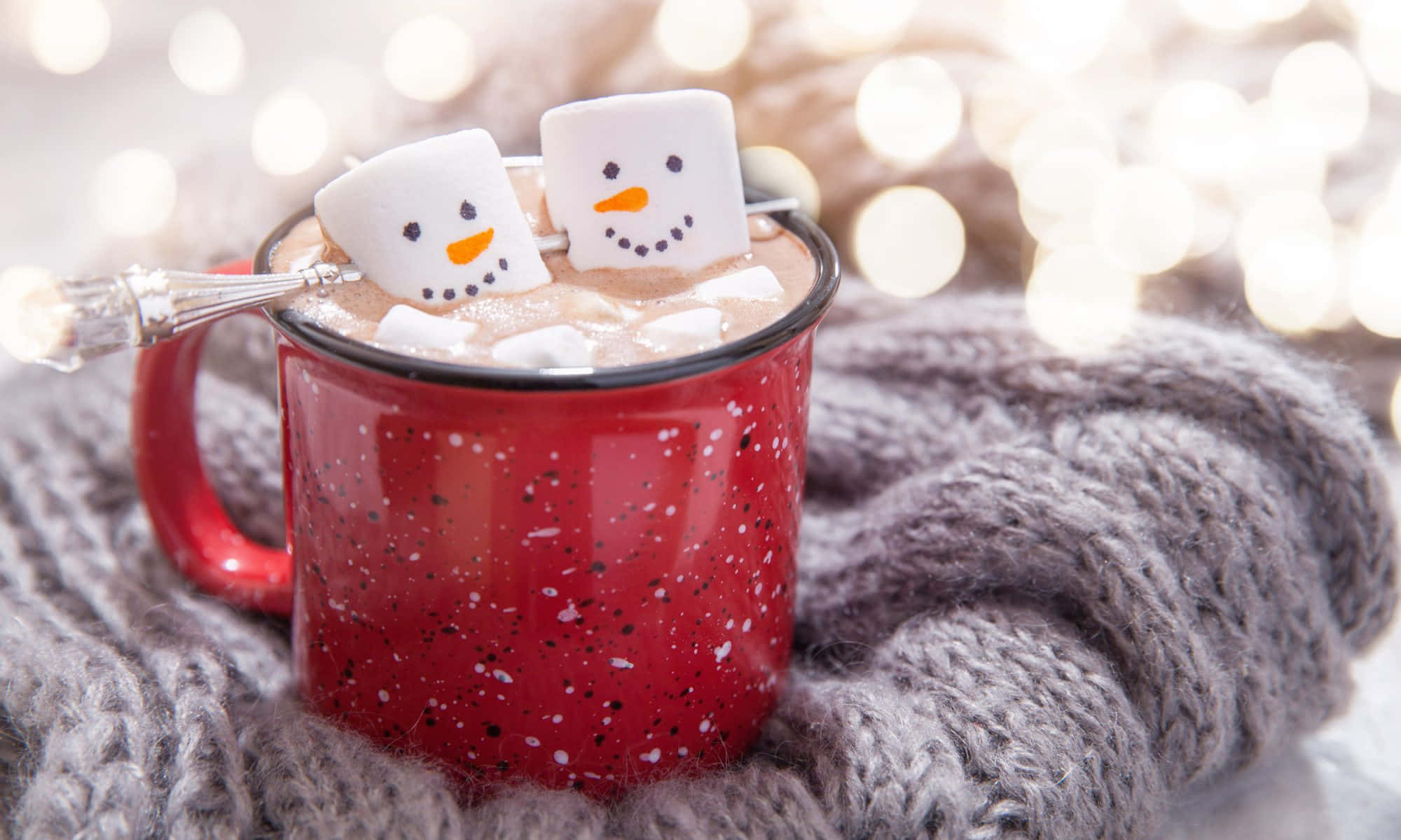 Hot Chocolate 2000, red speckled mug, hot cocoa, Full HD Desktop Wallpaper