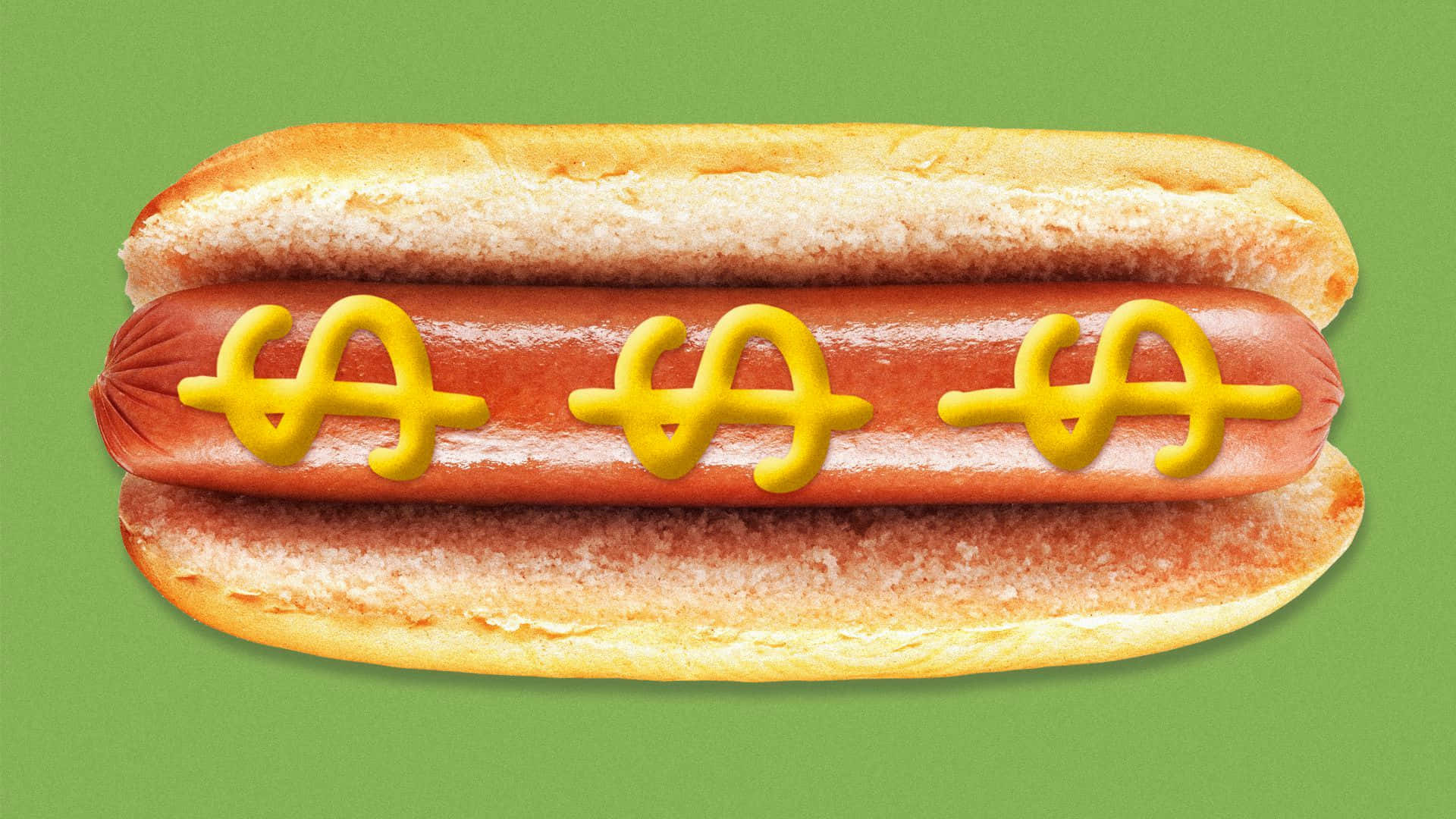 classic hot dog, mustard, soft bun, Full HD Desktop Wallpaper